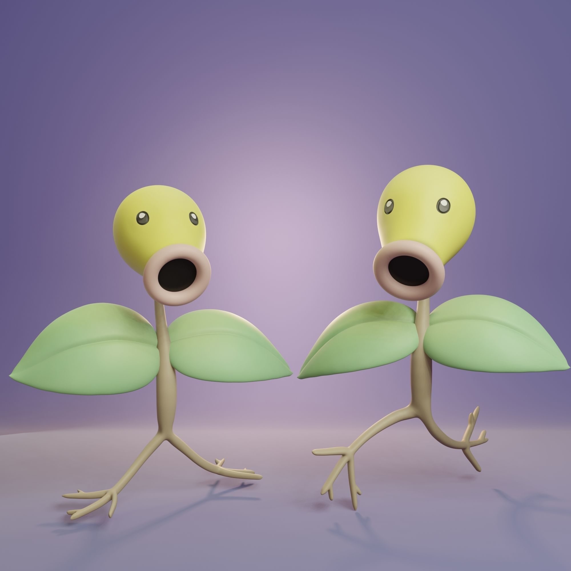 Pokemon - Bellsprout Weepinbell and Victreebel with 2 poses 3D print model_1