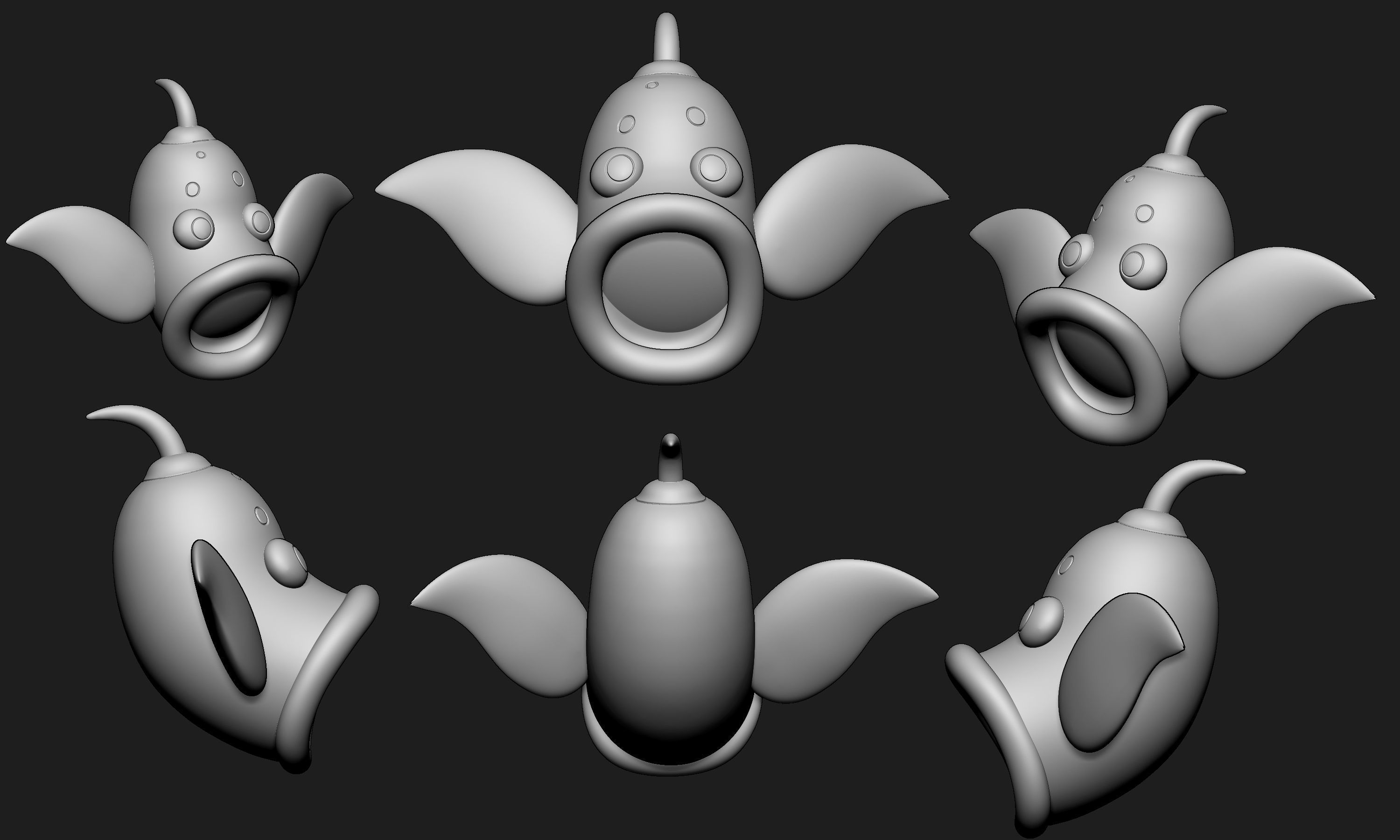 Pokemon - Bellsprout Weepinbell and Victreebel with 2 poses 3D print model_12