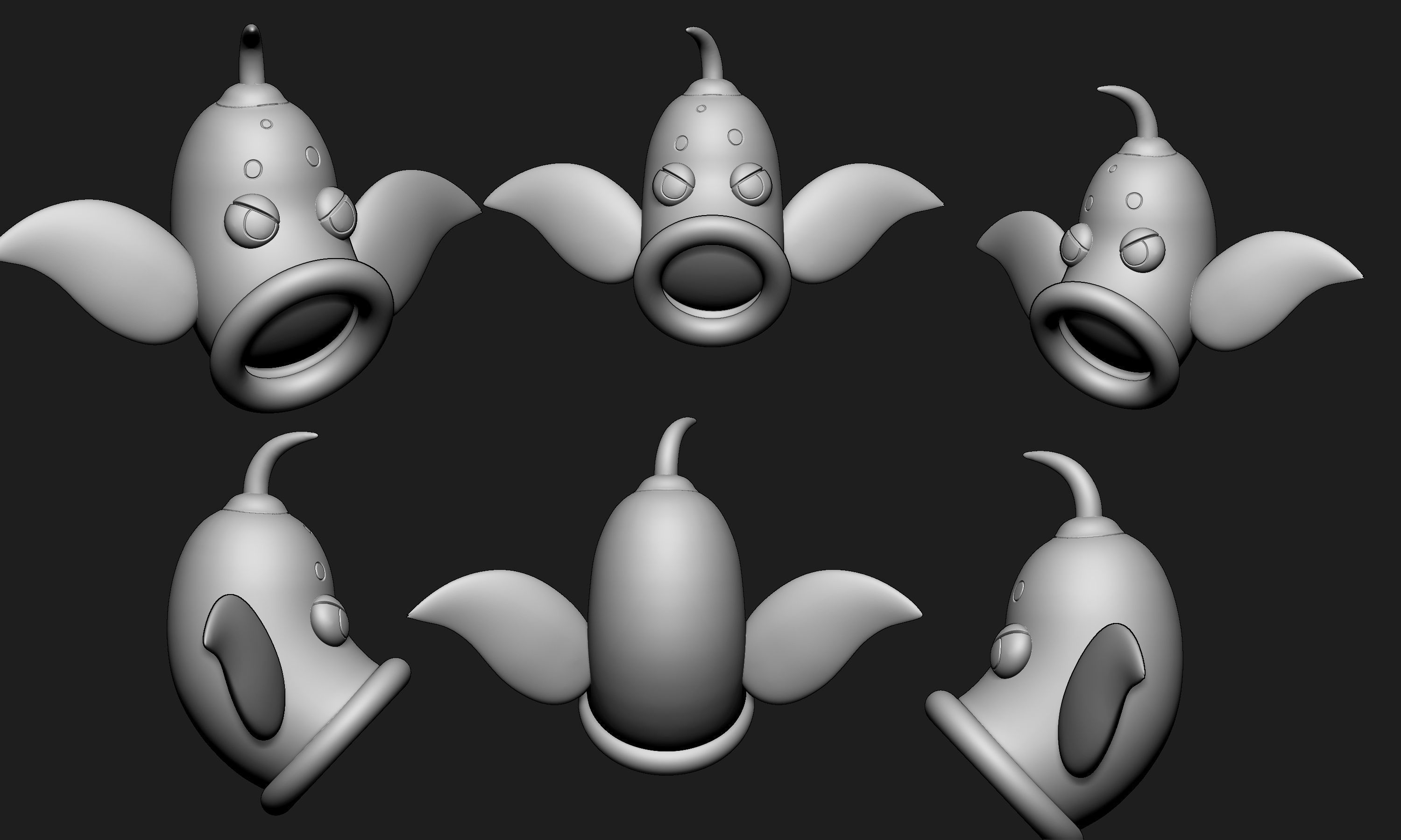 Pokemon - Bellsprout Weepinbell and Victreebel with 2 poses 3D print model_16