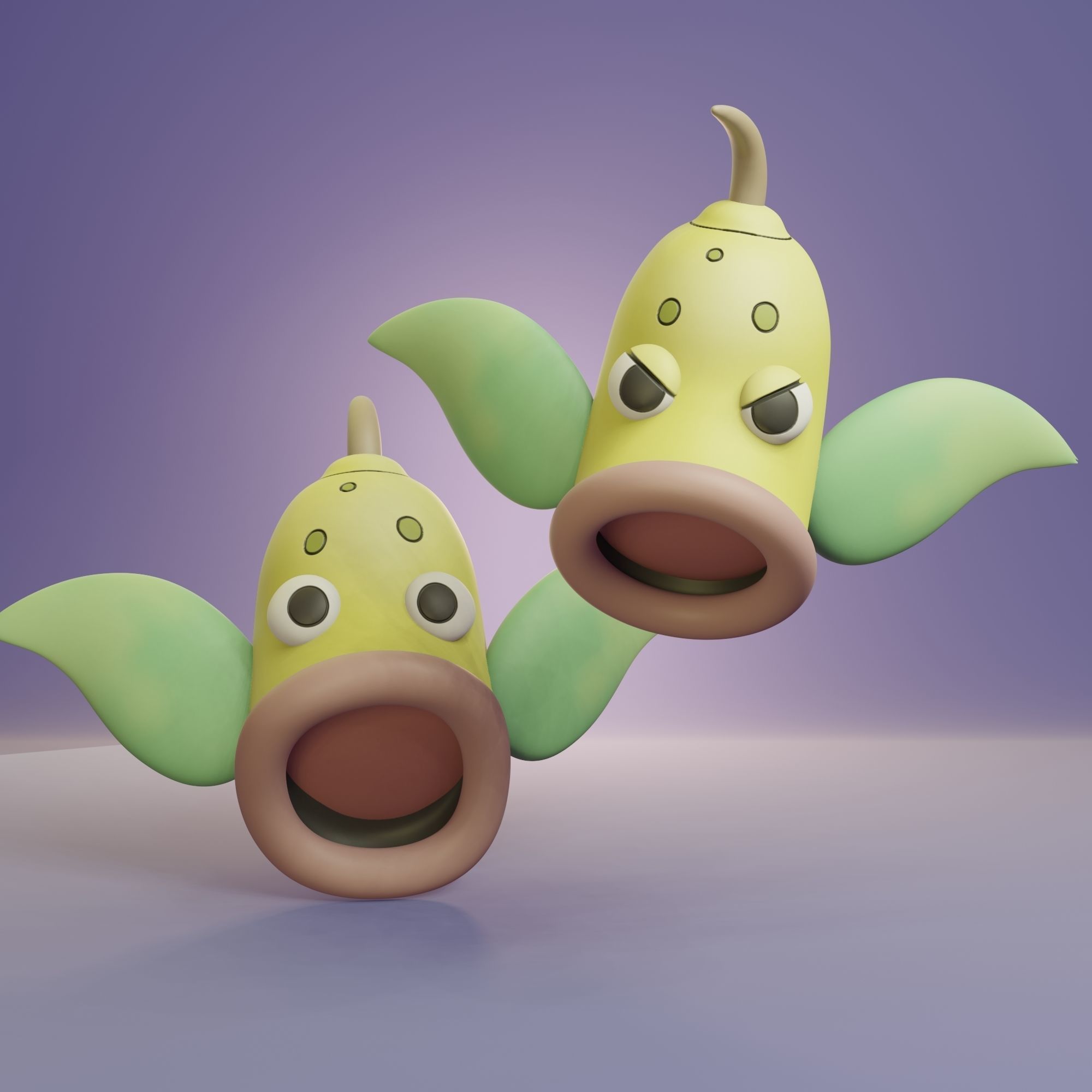 Pokemon - Bellsprout Weepinbell and Victreebel with 2 poses 3D print model_10