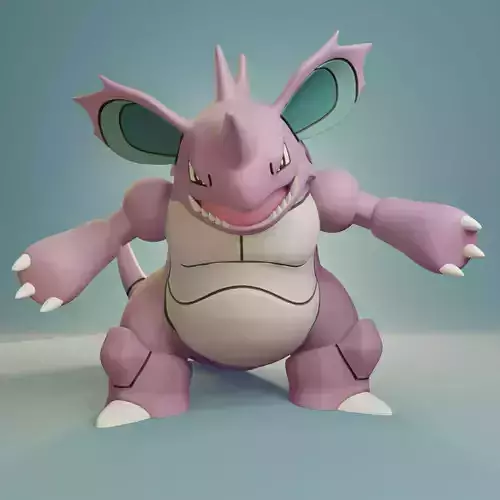 Pokemon - Nidoking with 2 poses 3D print model