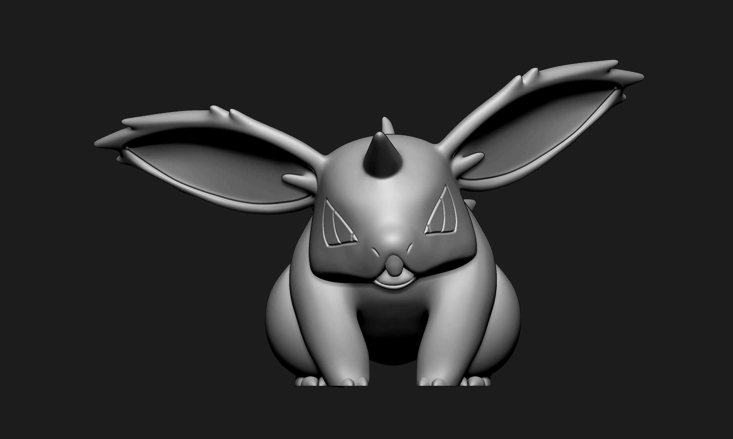 Pokemon - Nidoran Male Nidorino and Nidoking with 2 poses 3D print model_8