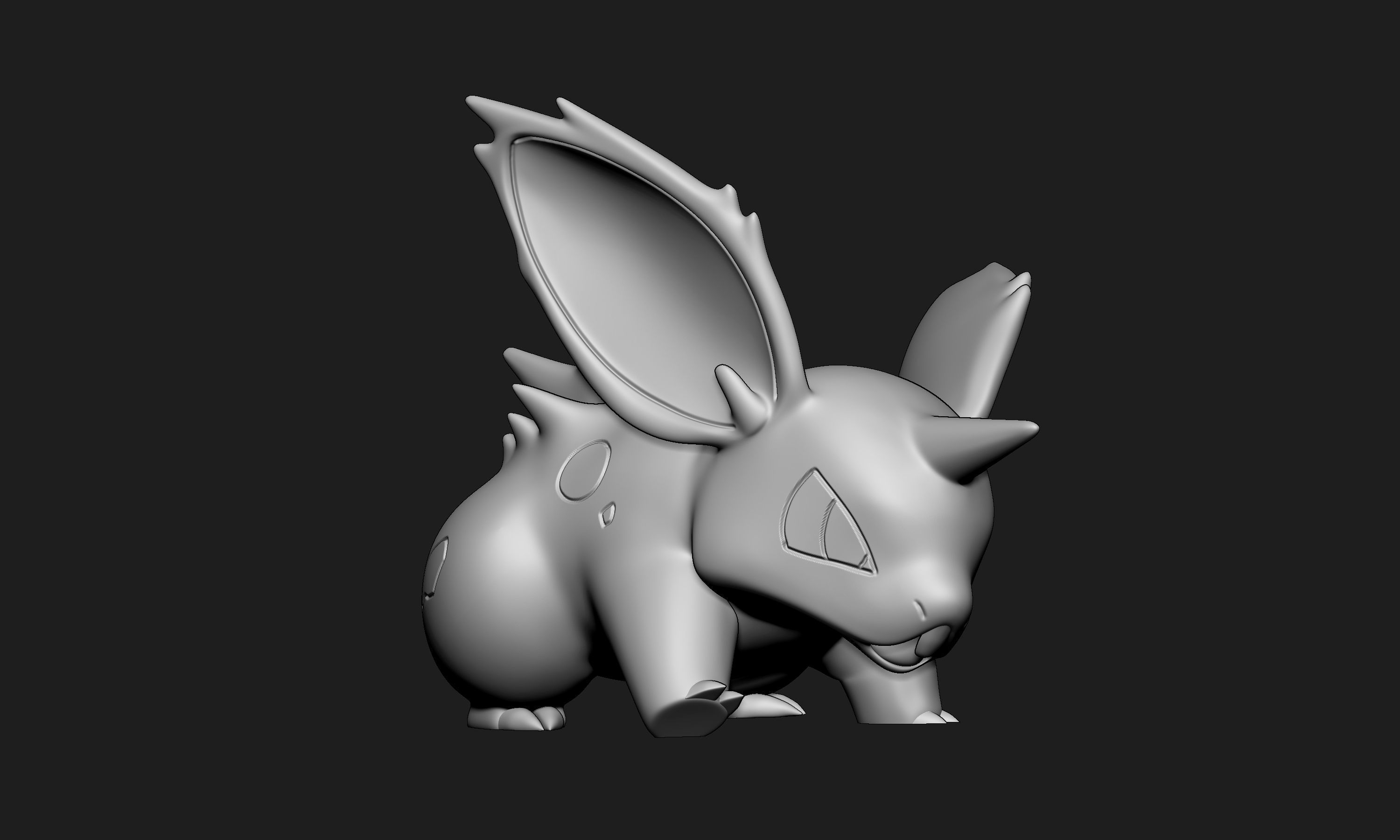 Pokemon - Nidoran Male Nidorino and Nidoking with 2 poses 3D print model_4
