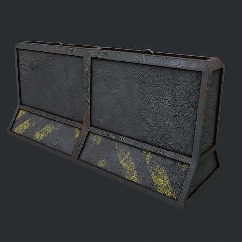 Concrete Barrier 3D model