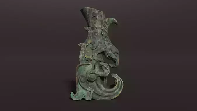3D Antique Chinese Statue