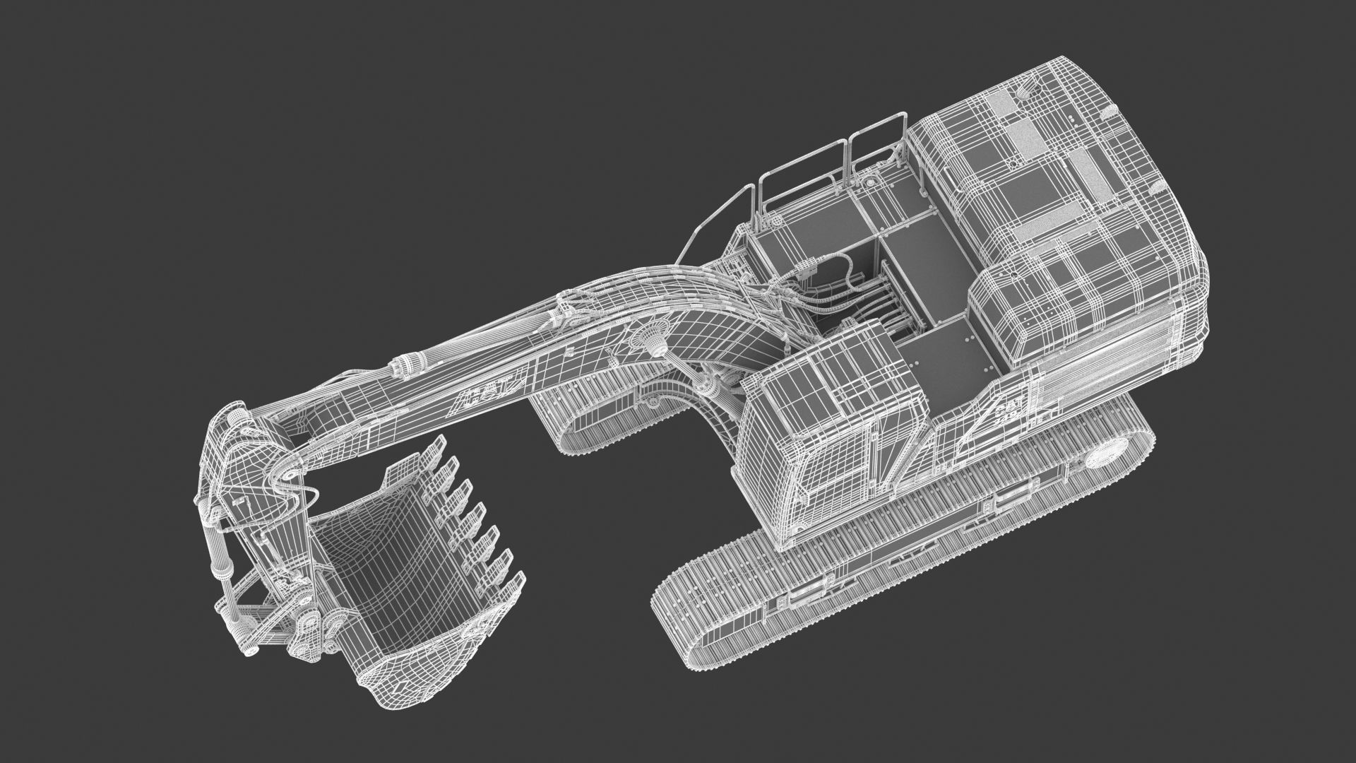 CAT 349 Hydraulic Excavator 3D model_29