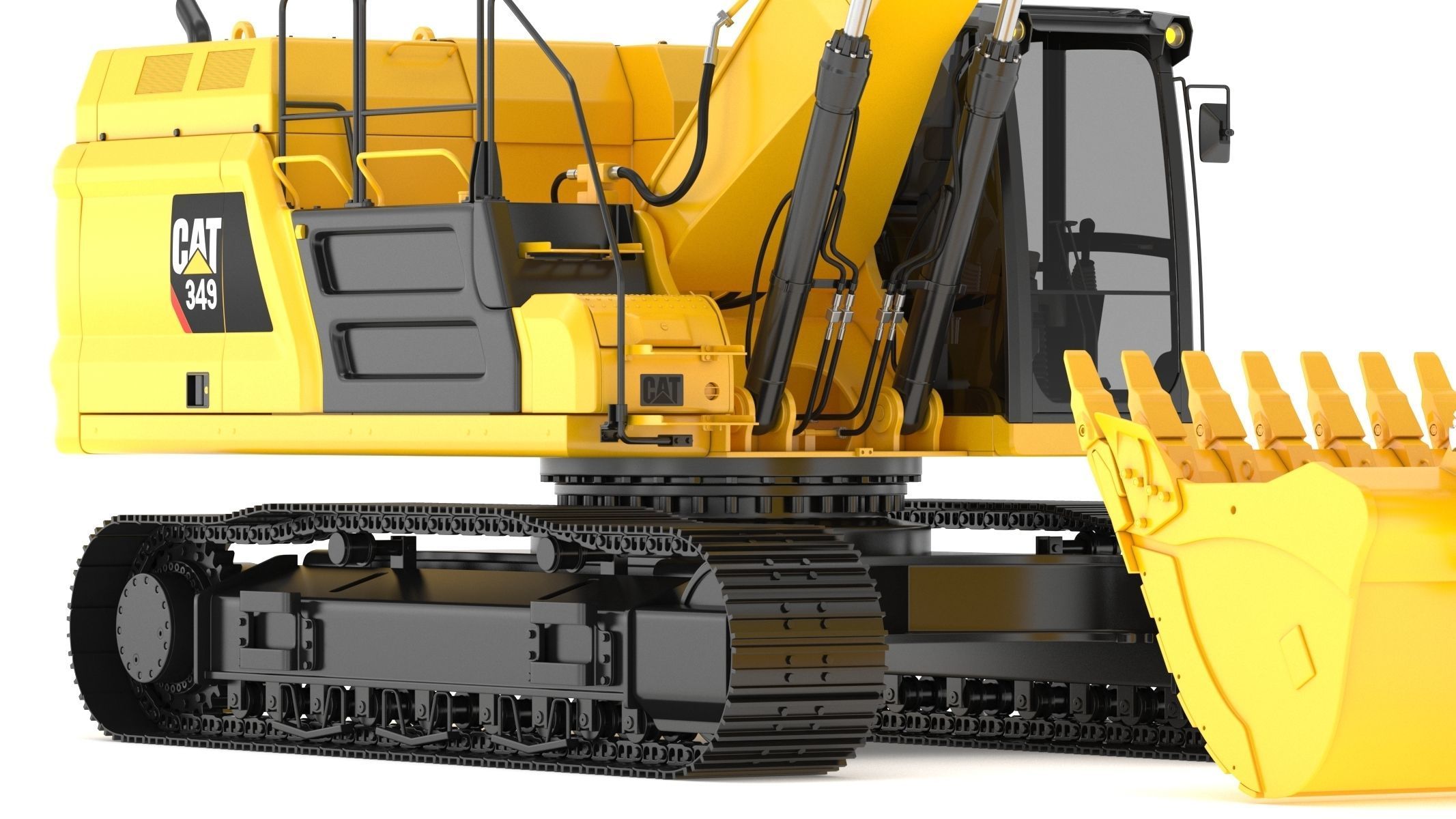 CAT 349 Hydraulic Excavator 3D model_12