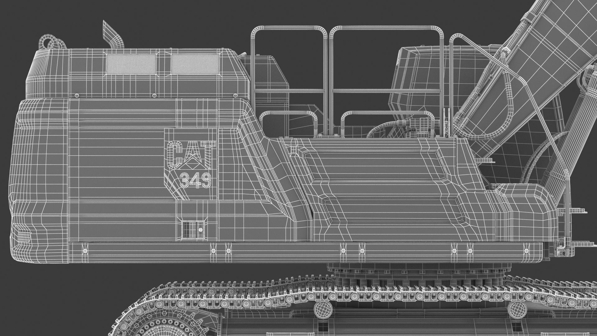 CAT 349 Hydraulic Excavator 3D model_34