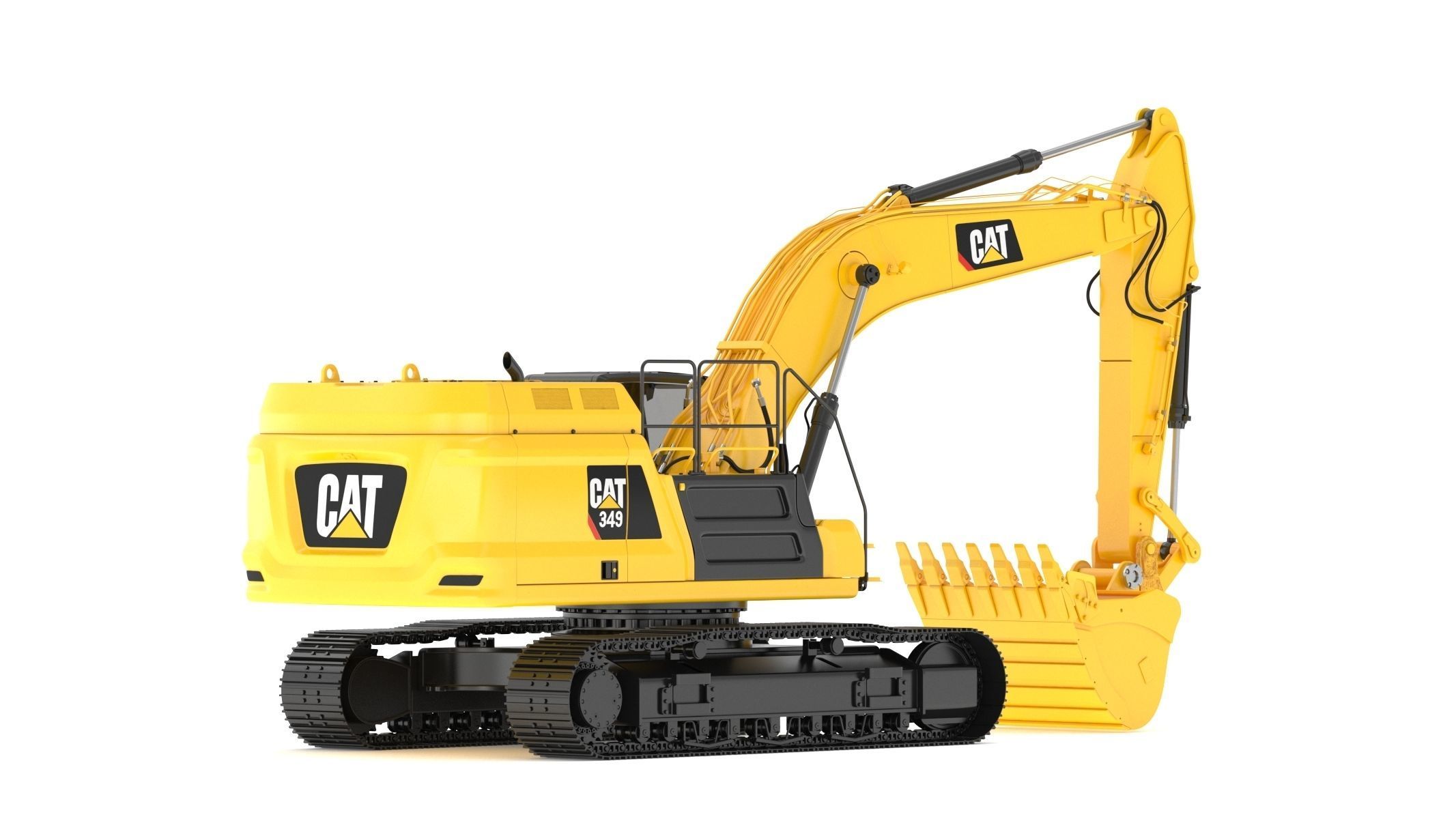 CAT 349 Hydraulic Excavator 3D model_4