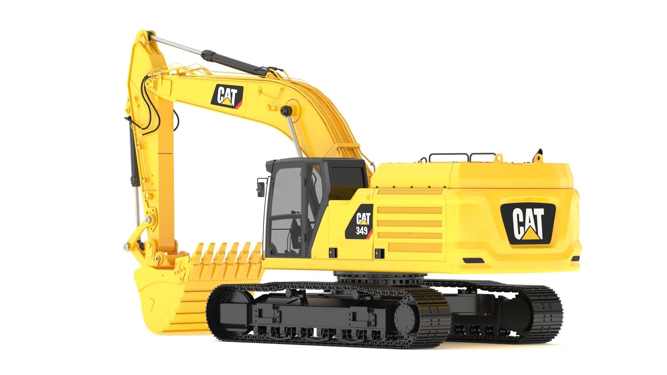 CAT 349 Hydraulic Excavator 3D model_6