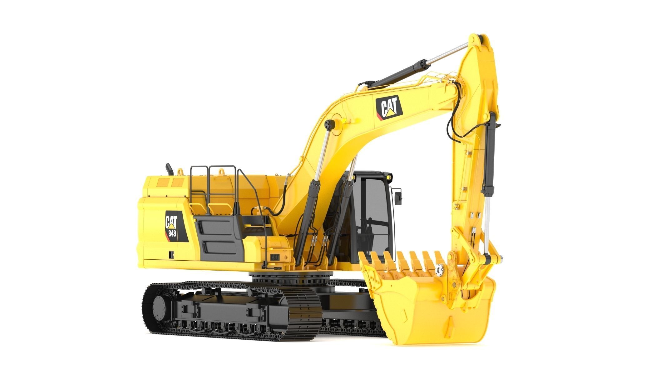 CAT 349 Hydraulic Excavator 3D model_2