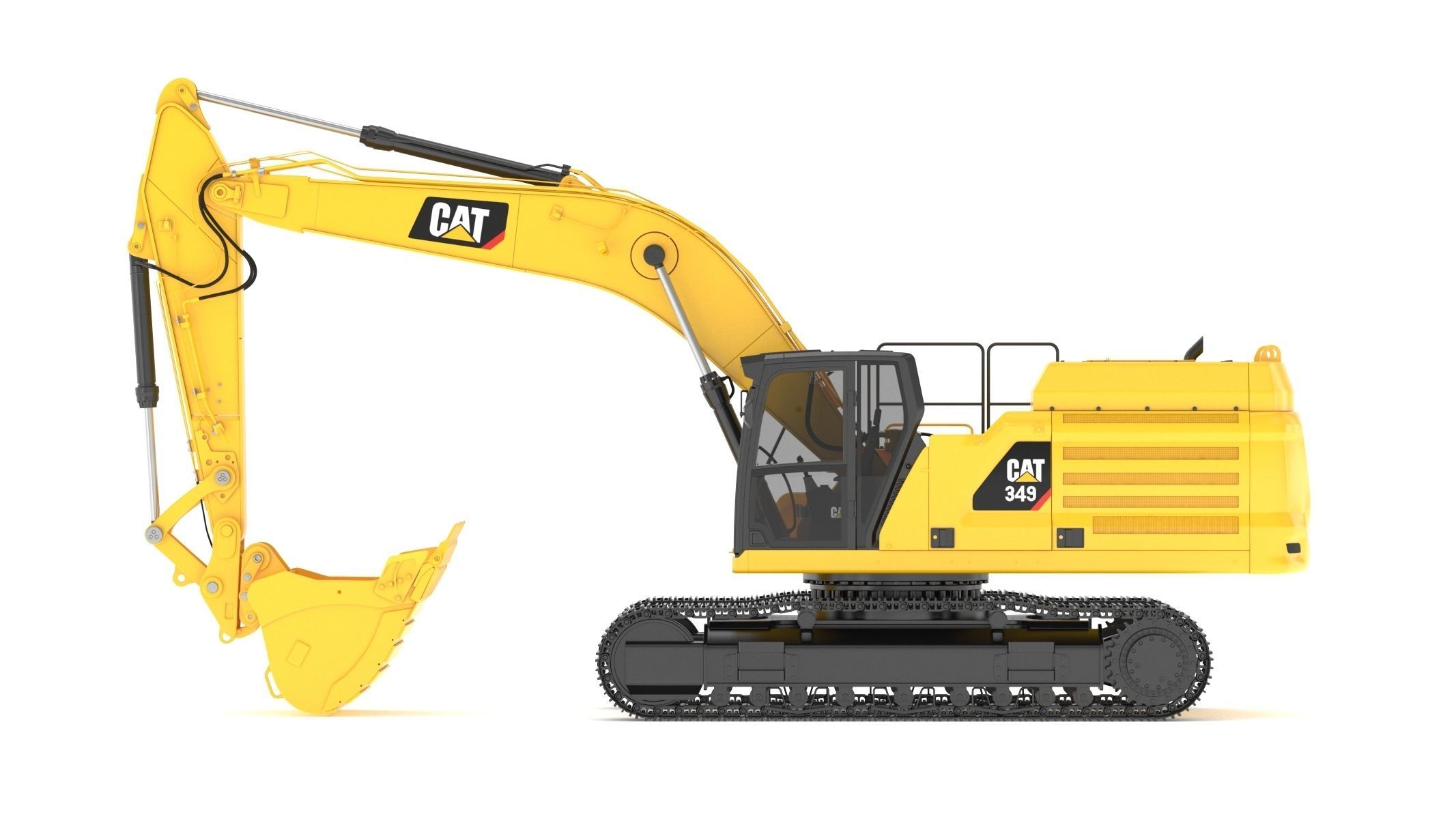 CAT 349 Hydraulic Excavator 3D model_7