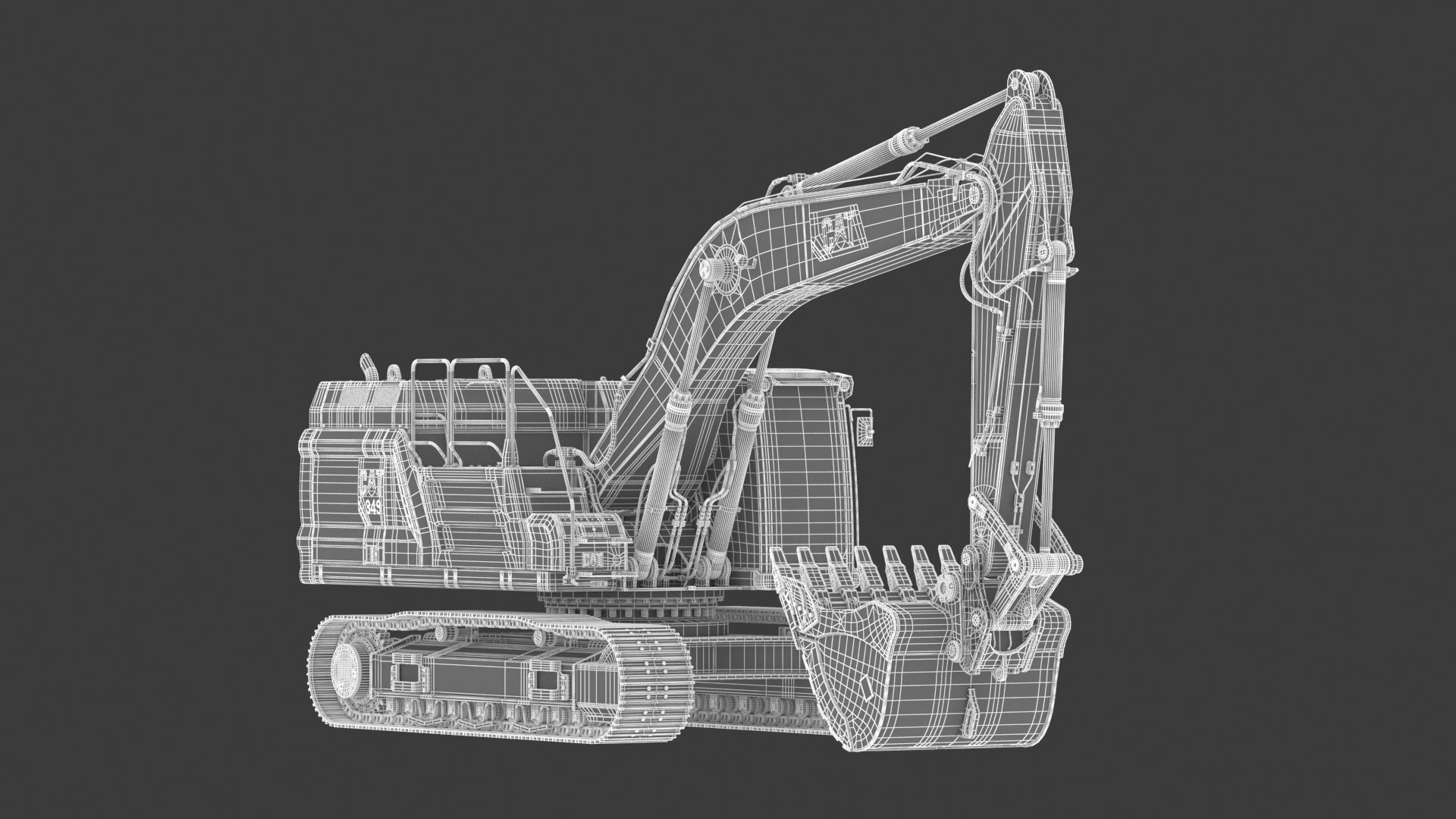 CAT 349 Hydraulic Excavator 3D model_23
