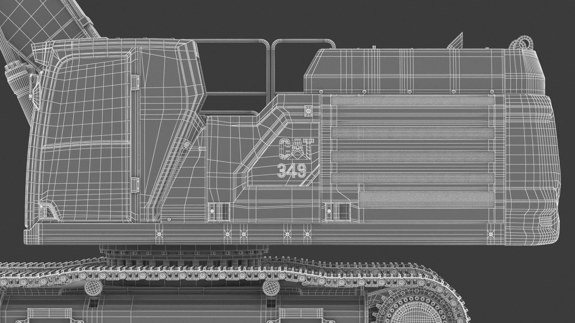CAT 349 Hydraulic Excavator 3D model_38