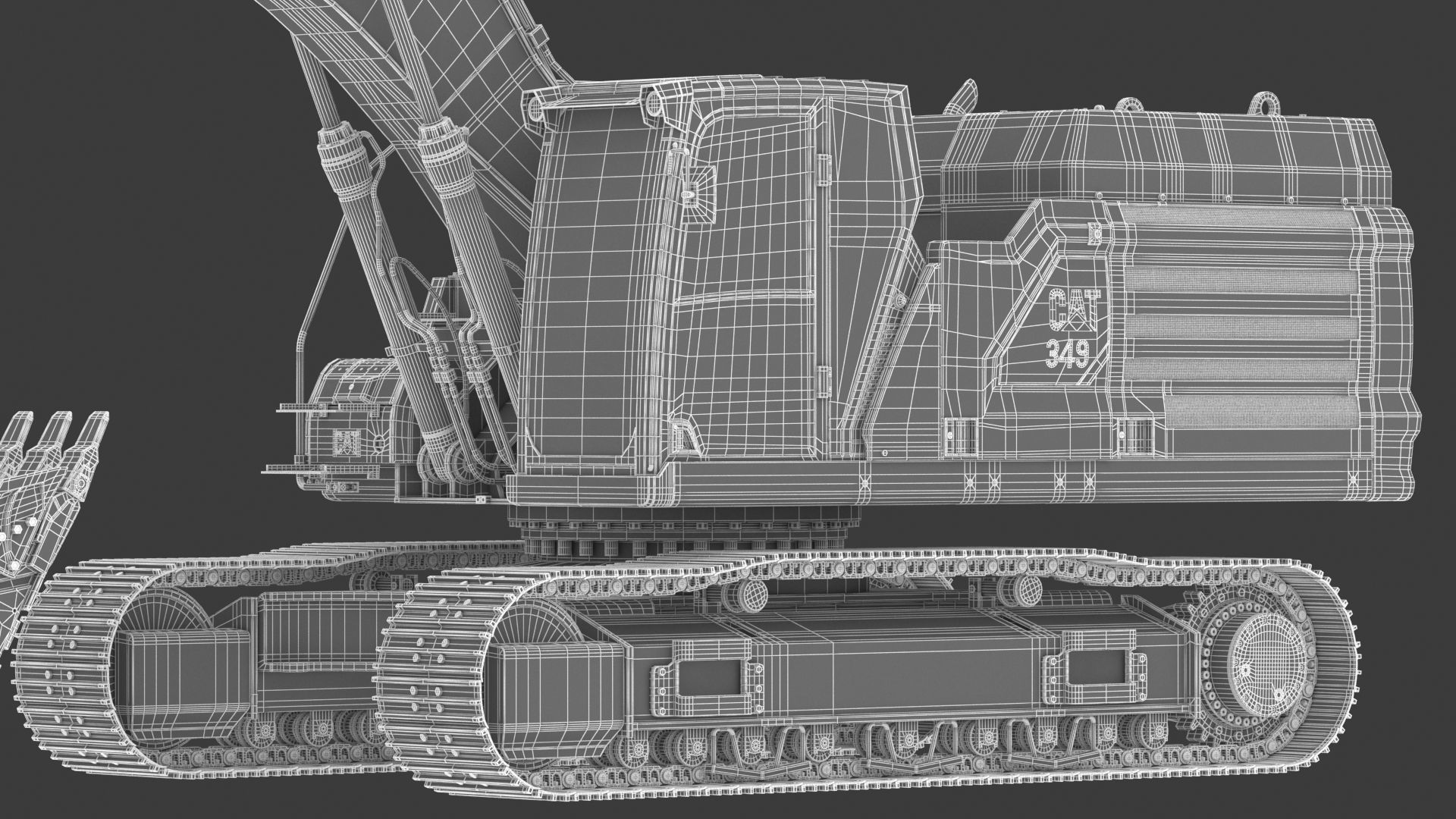 CAT 349 Hydraulic Excavator 3D model_31