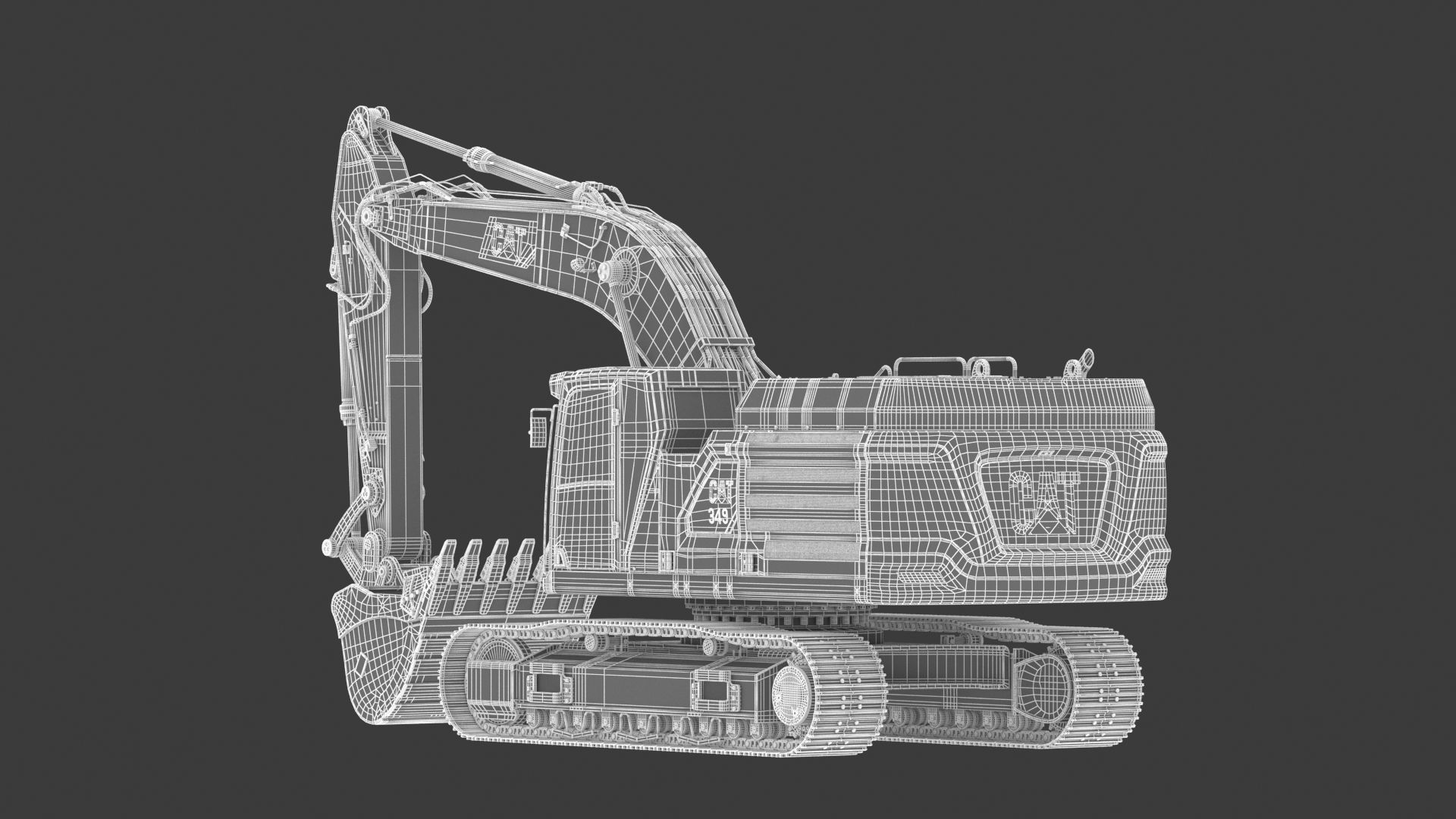 CAT 349 Hydraulic Excavator 3D model_27