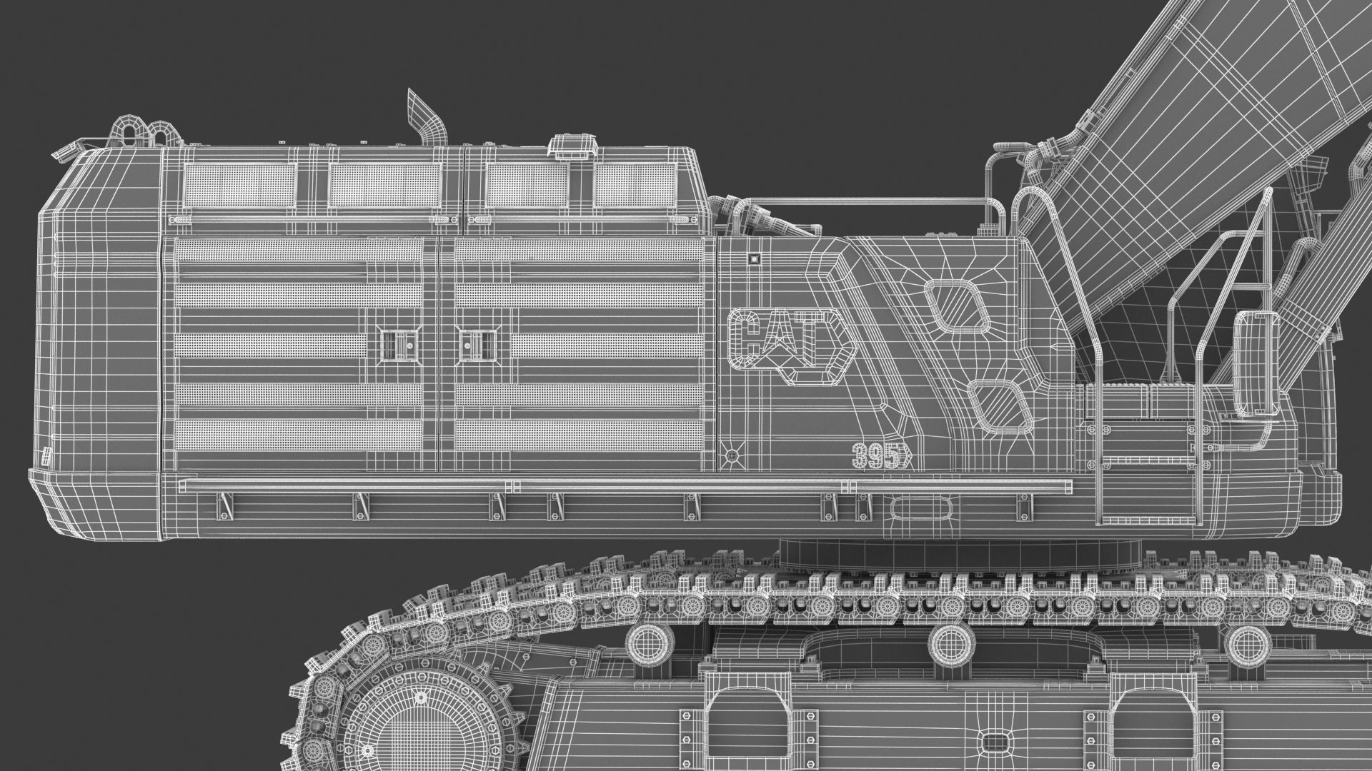 CAT 395 Hydraulic Excavator Tier 4 3D model_34