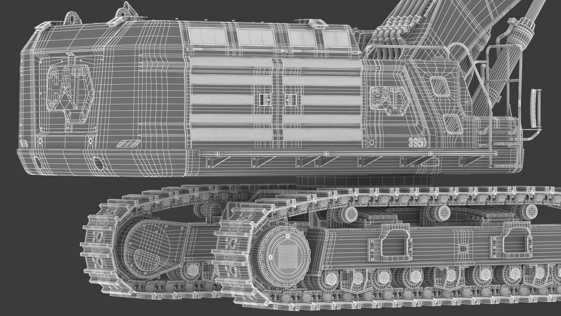 CAT 395 Hydraulic Excavator Tier 4 3D model_35