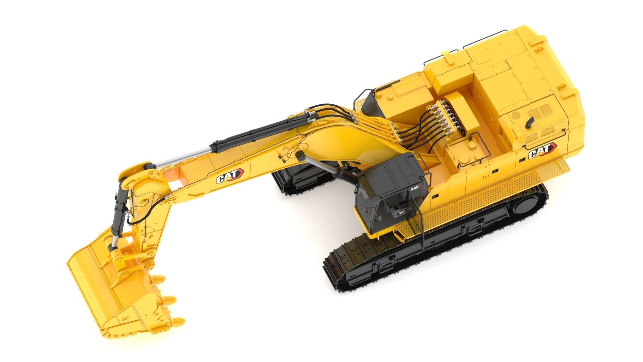 CAT 395 Hydraulic Excavator Tier 4 3D model_8