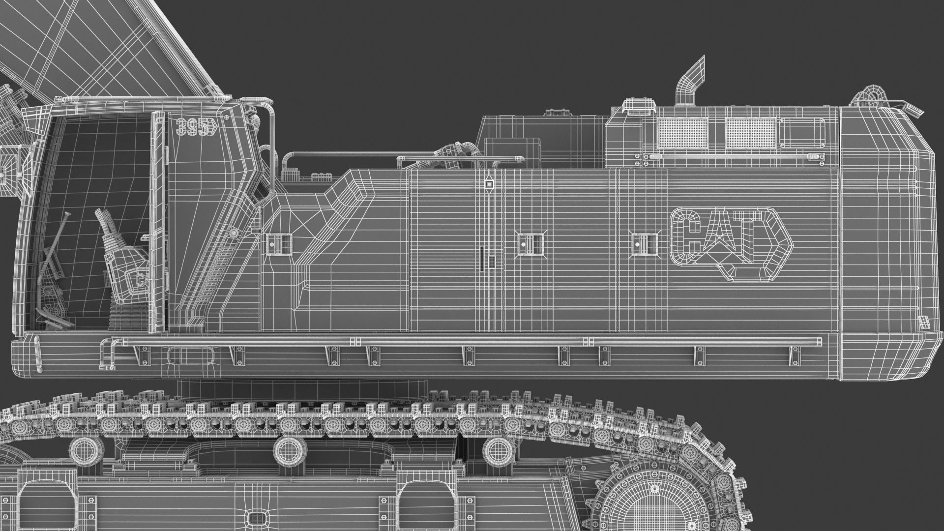 CAT 395 Hydraulic Excavator Tier 4 3D model_38