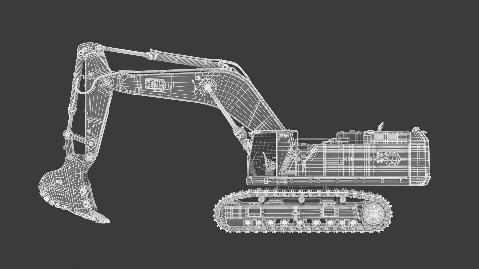 CAT 395 Hydraulic Excavator Tier 4 3D model_28