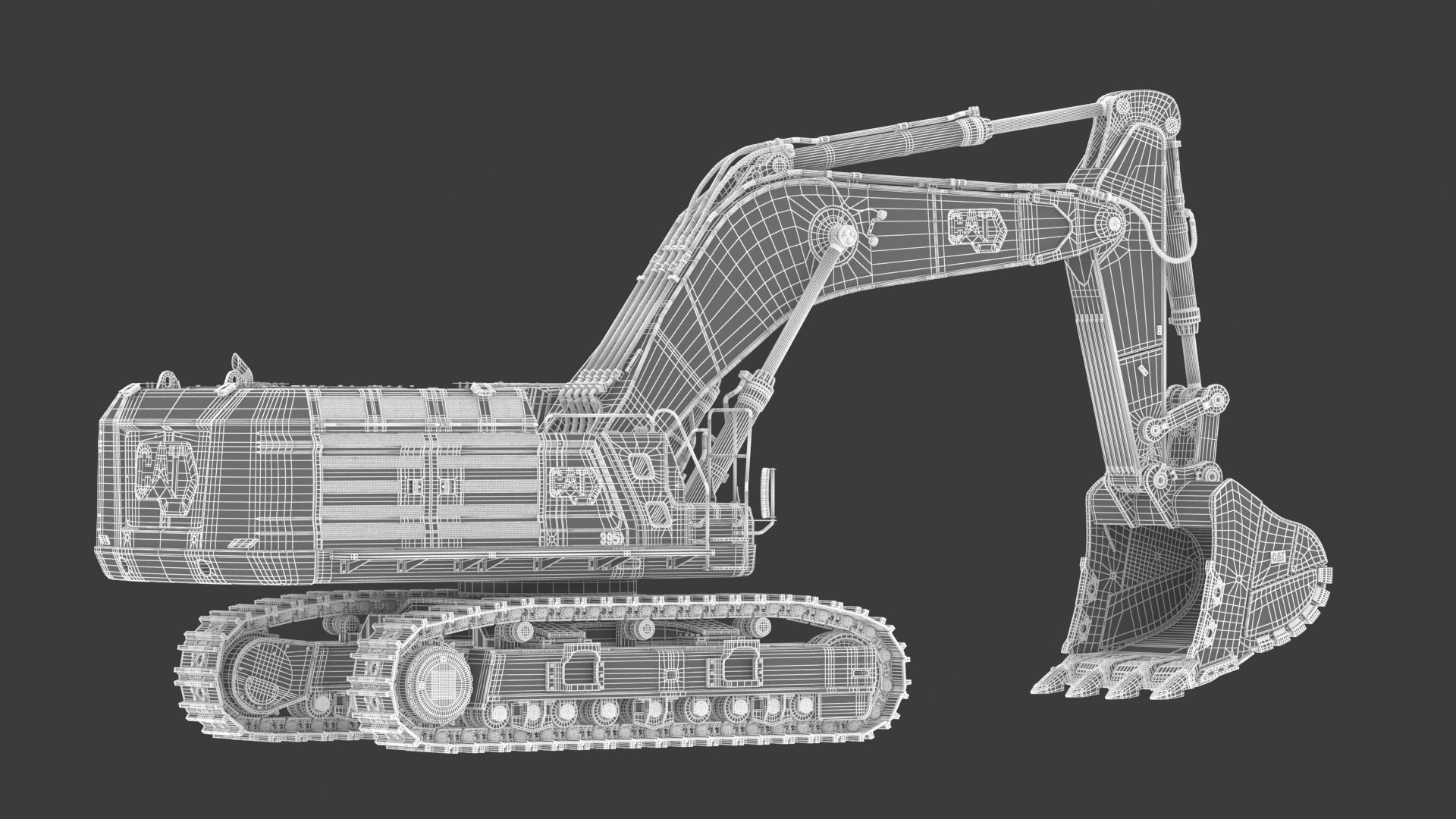 CAT 395 Hydraulic Excavator Tier 4 3D model_25