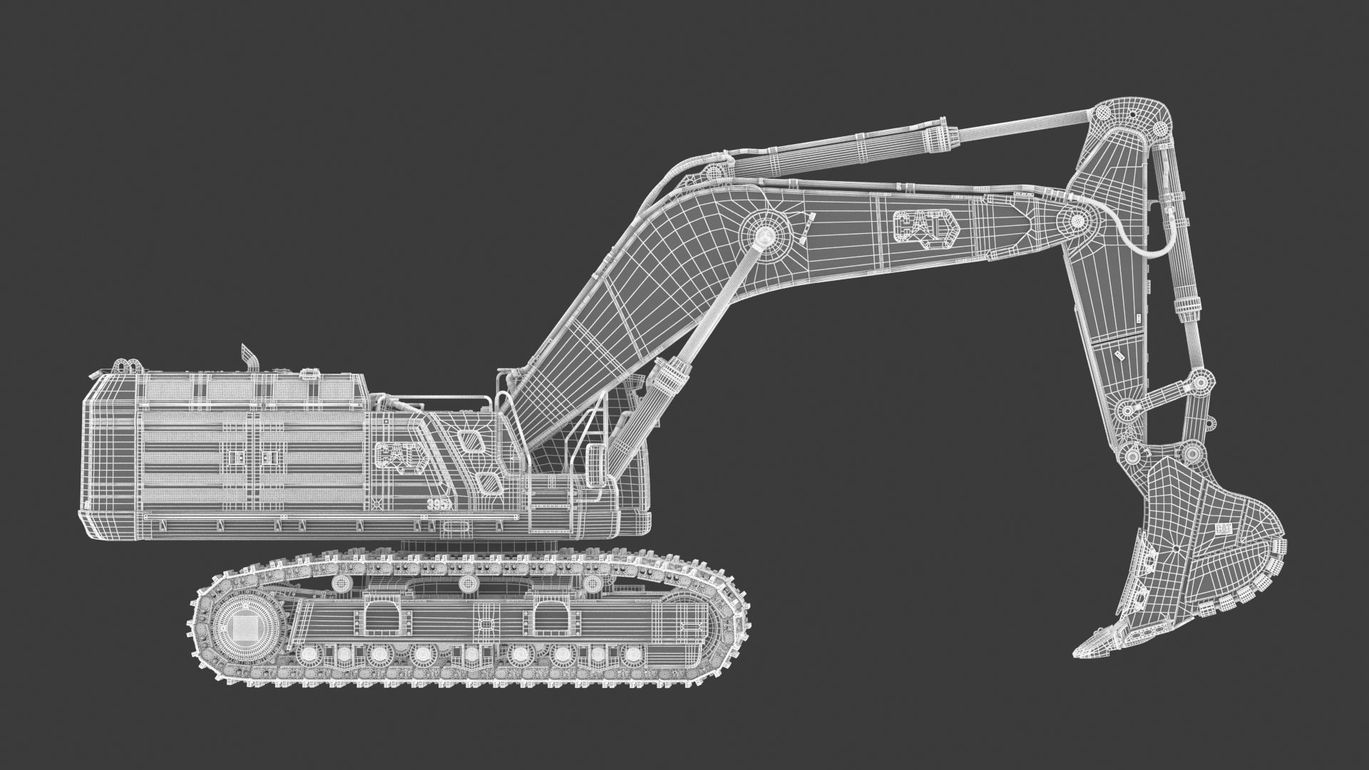 CAT 395 Hydraulic Excavator Tier 4 3D model_24