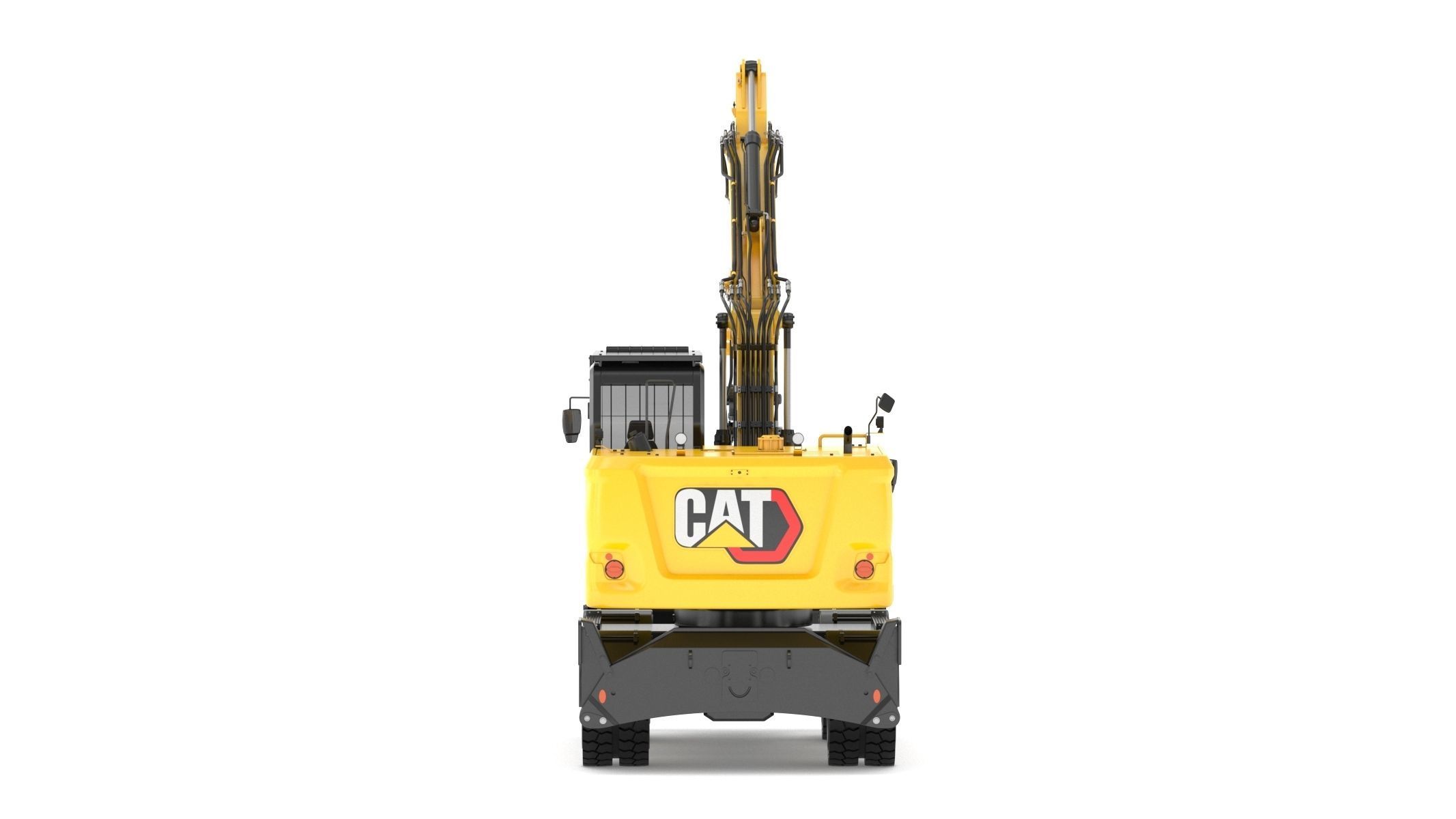 CAT M318 Wheel Excavator 3D model_5