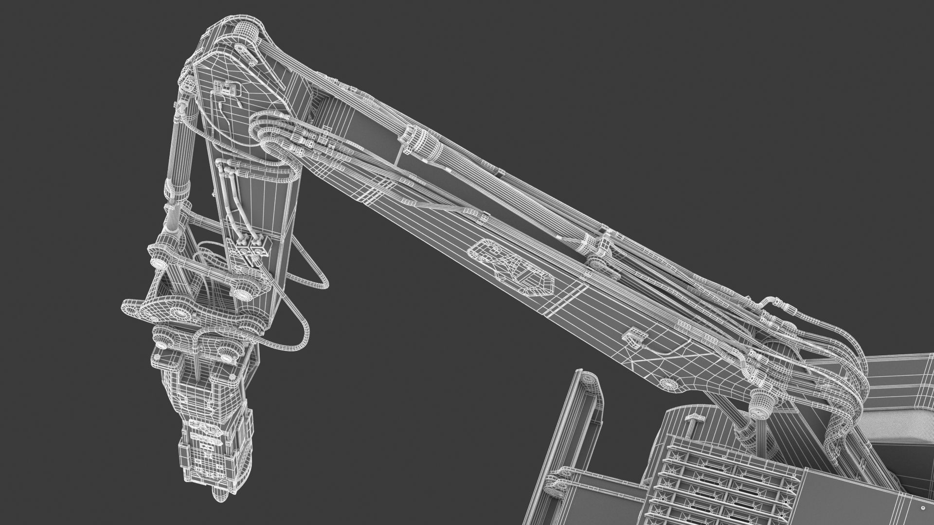 CAT M318 Wheel Excavator 3D model_39
