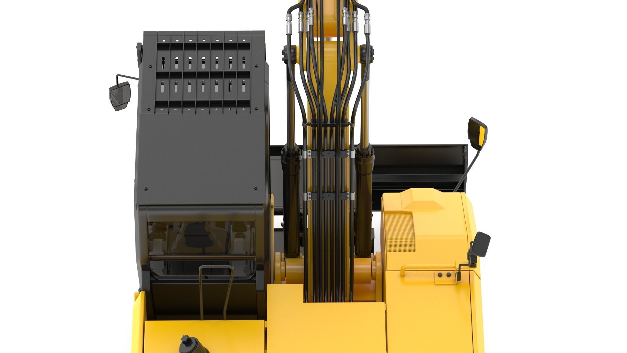 CAT M318 Wheel Excavator 3D model_15