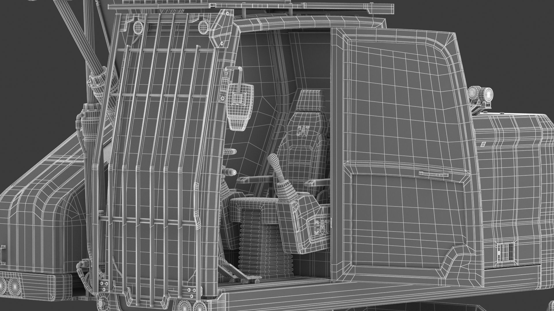CAT M318 Wheel Excavator 3D model_41