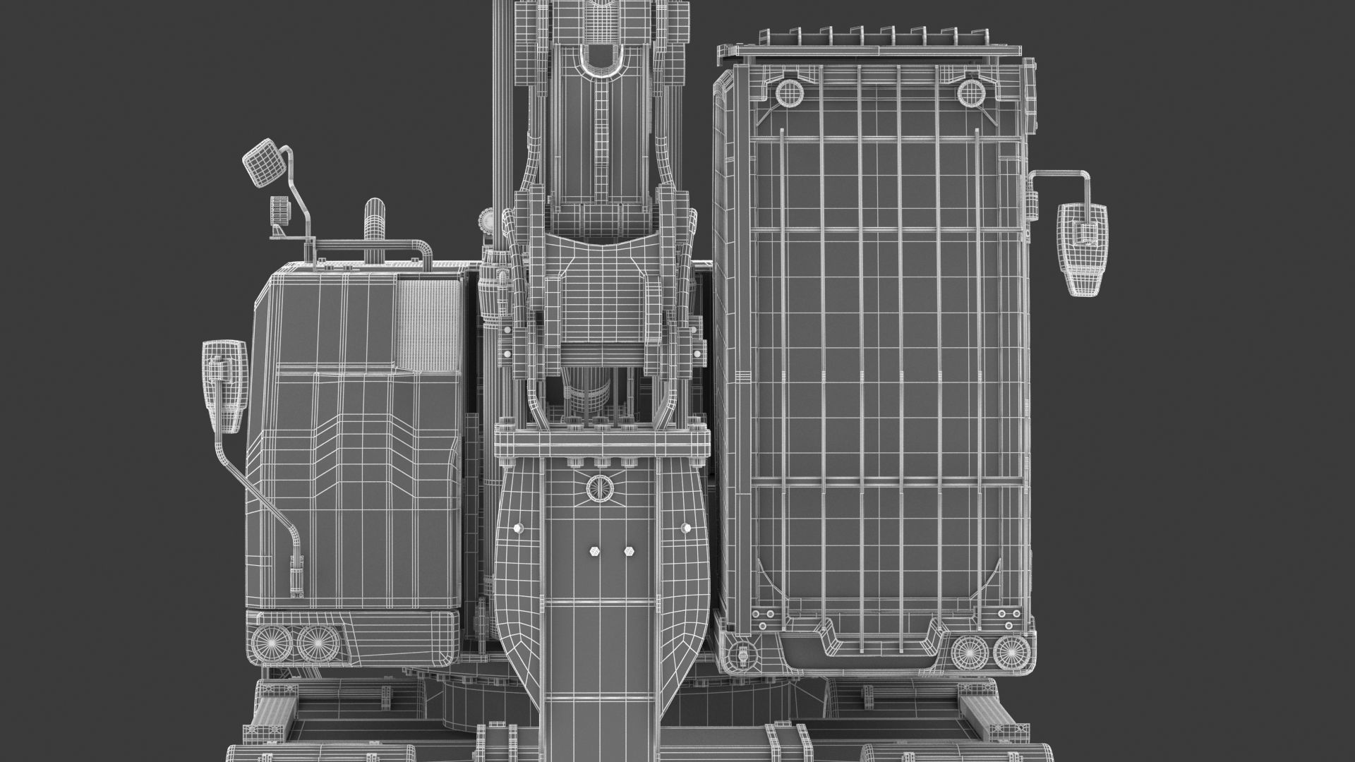 CAT M318 Wheel Excavator 3D model_32