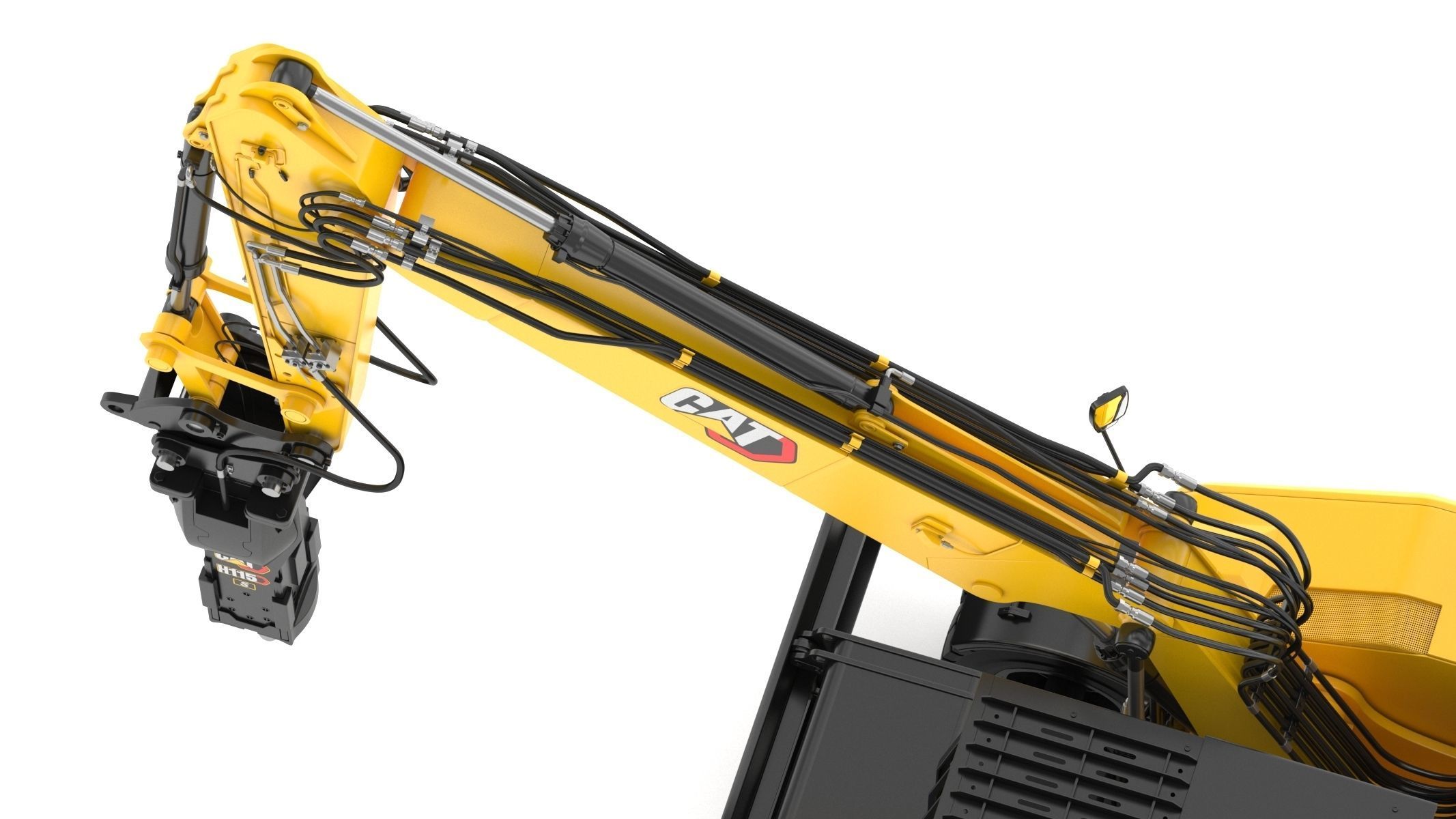 CAT M318 Wheel Excavator 3D model_18