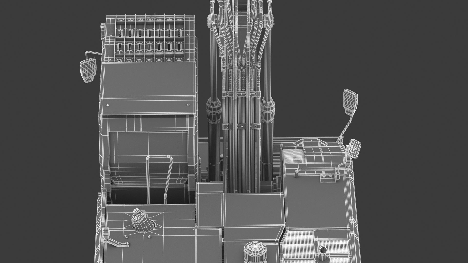 CAT M318 Wheel Excavator 3D model_36