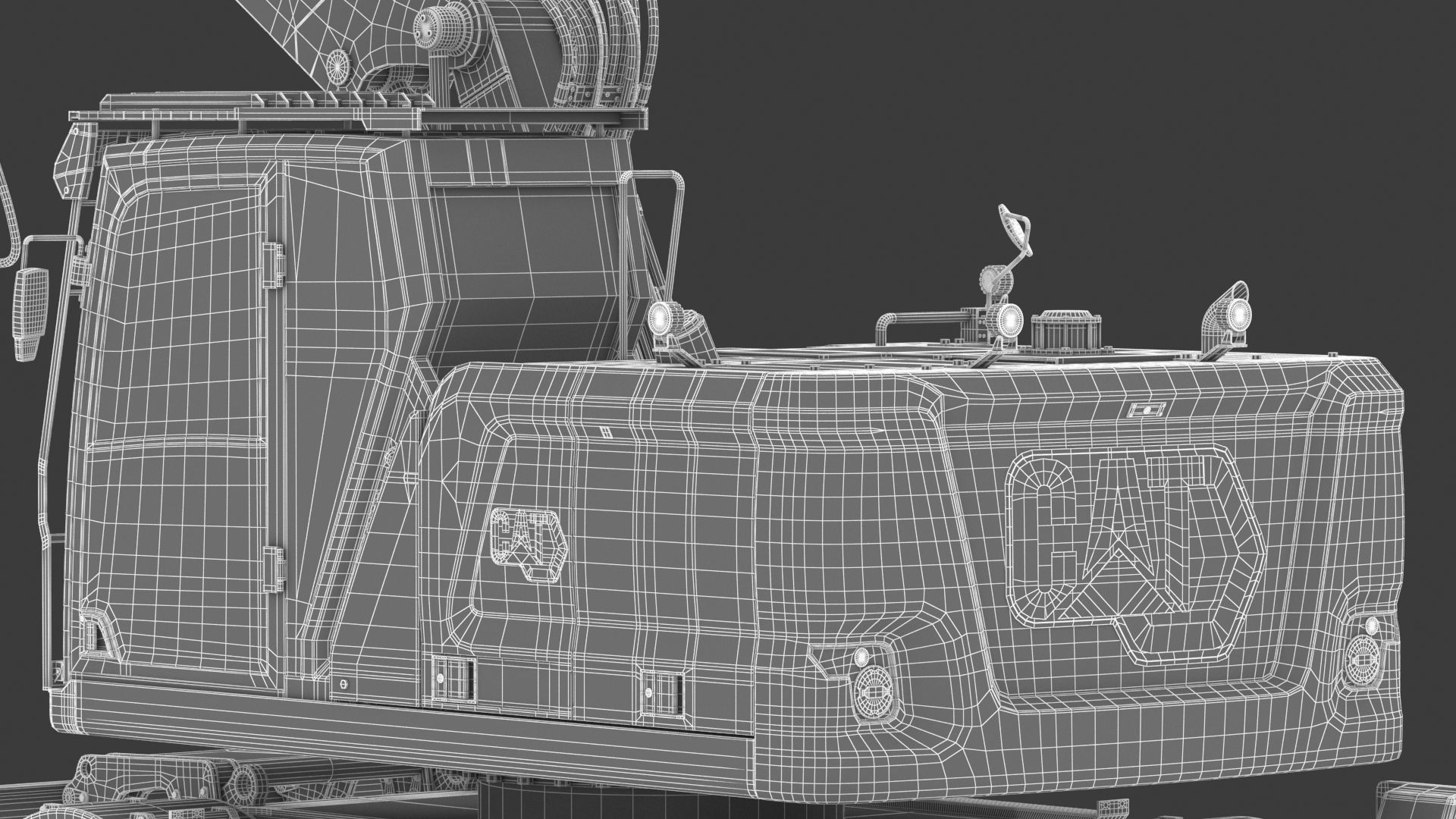 CAT M318 Wheel Excavator 3D model_37