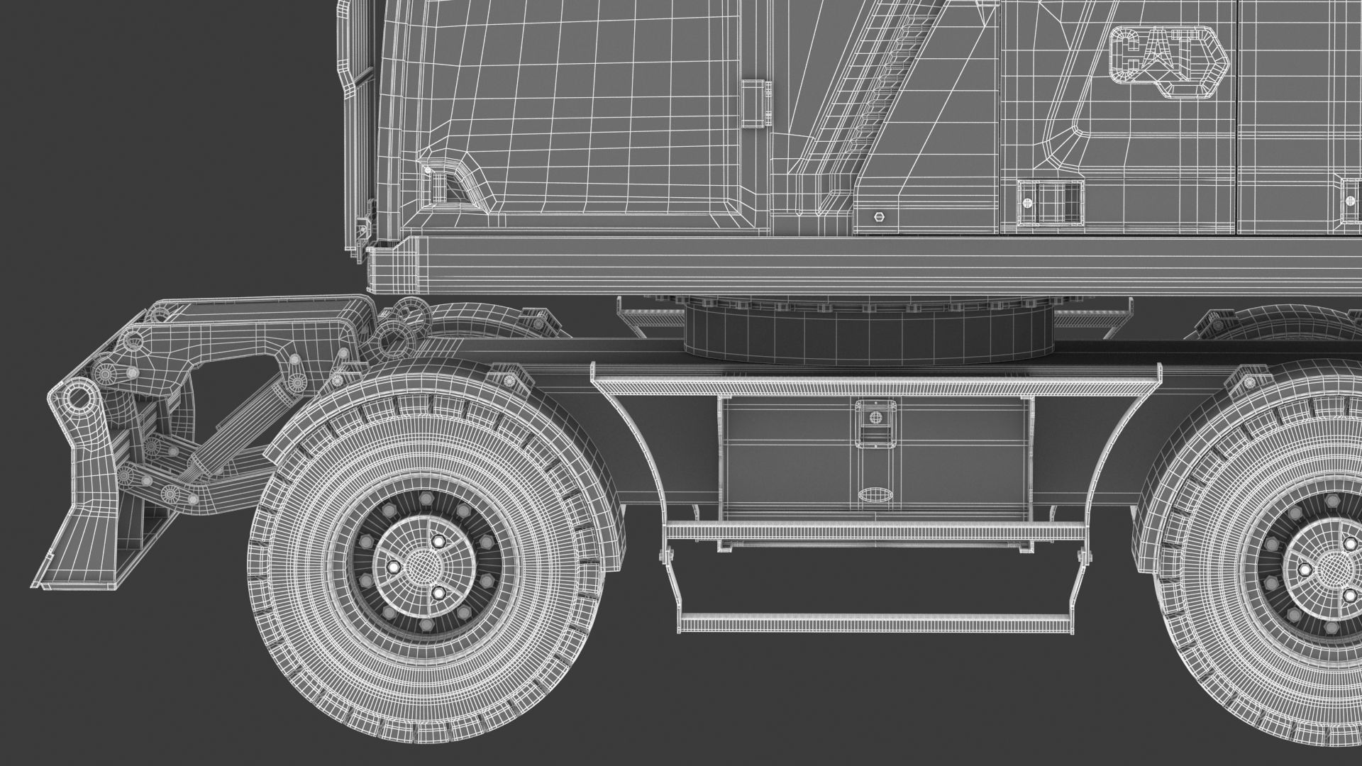 CAT M318 Wheel Excavator 3D model_38