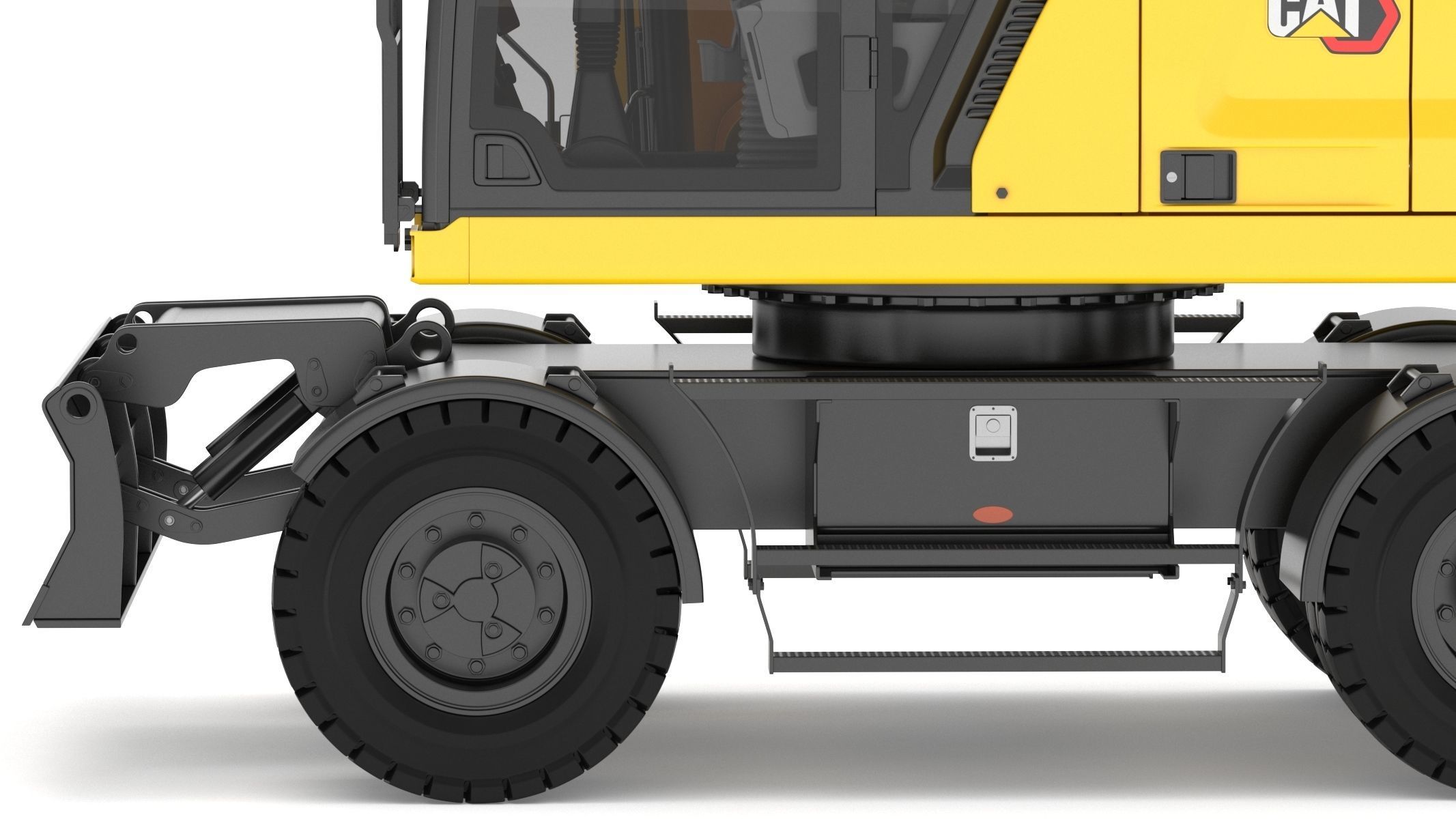 CAT M318 Wheel Excavator 3D model_17