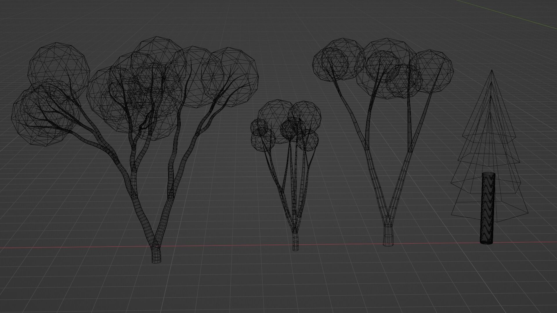 Low-Poly Tree Pack Low-poly 3D model_4