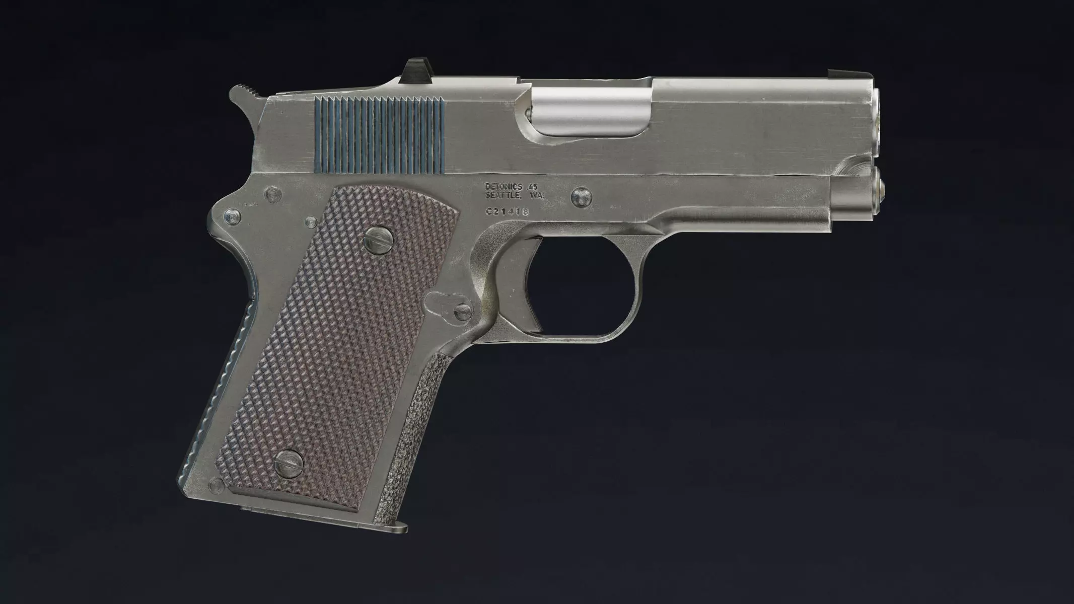 Detonics Combat Master Low Poly Low-poly 3D model_0