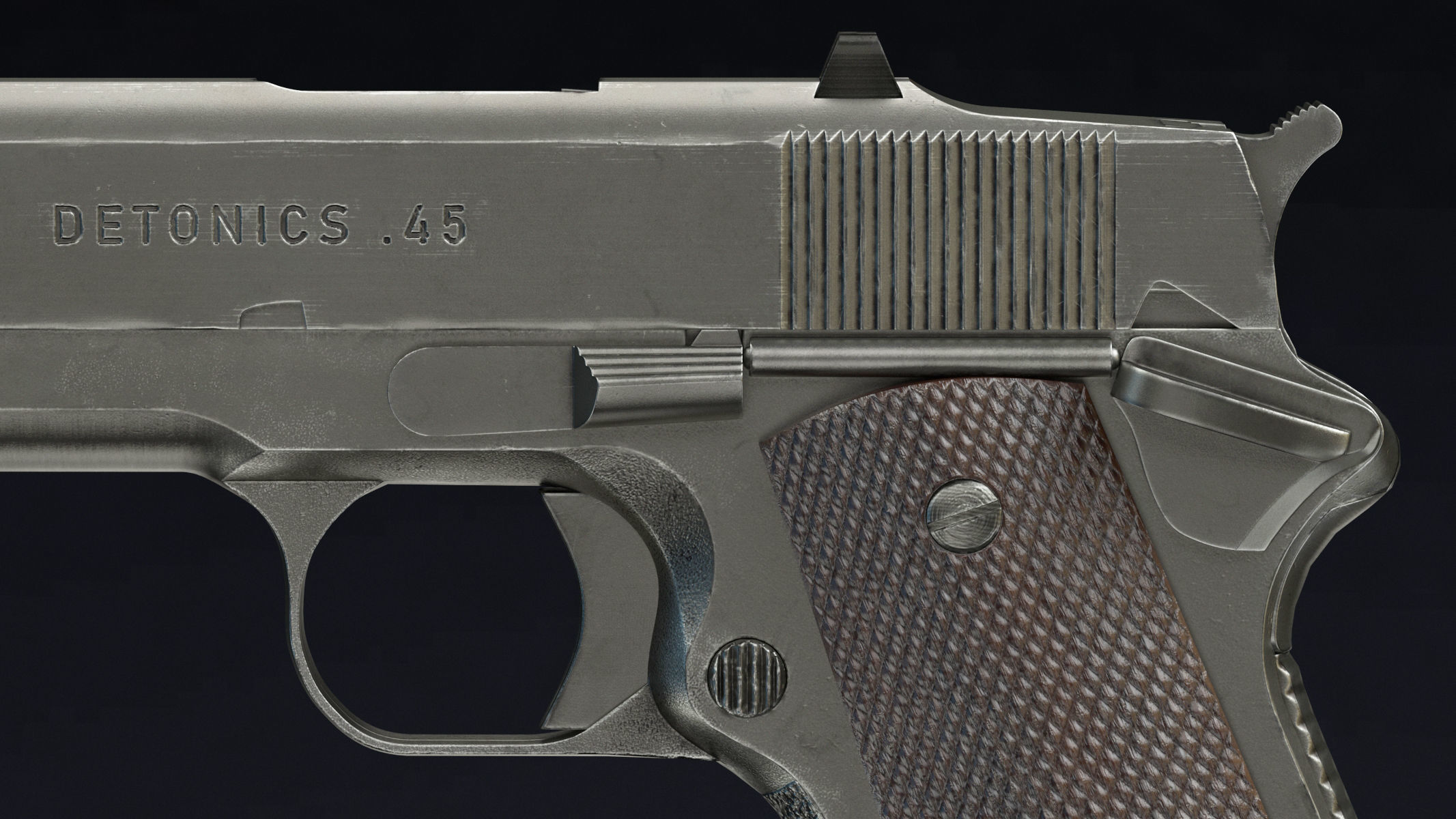 Detonics Combat Master Low Poly Low-poly 3D model_8