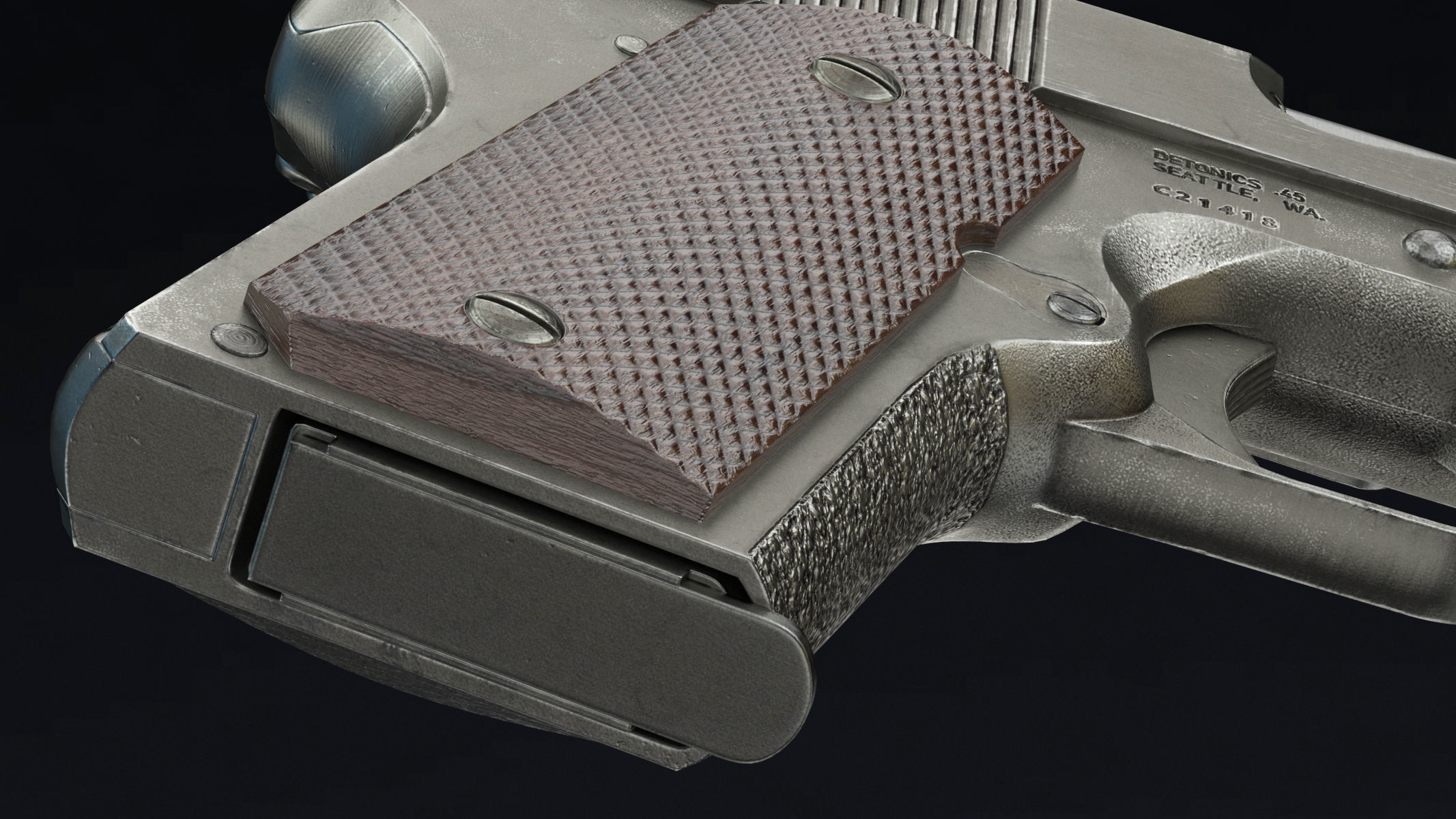 Detonics Combat Master Low Poly Low-poly 3D model_11