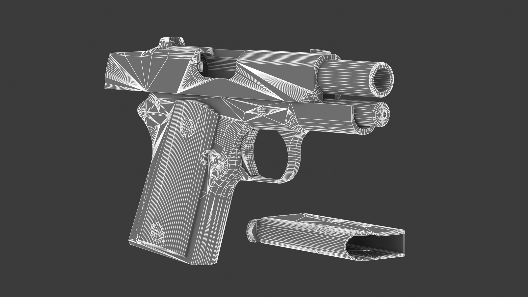 Detonics Combat Master Low Poly Low-poly 3D model_19