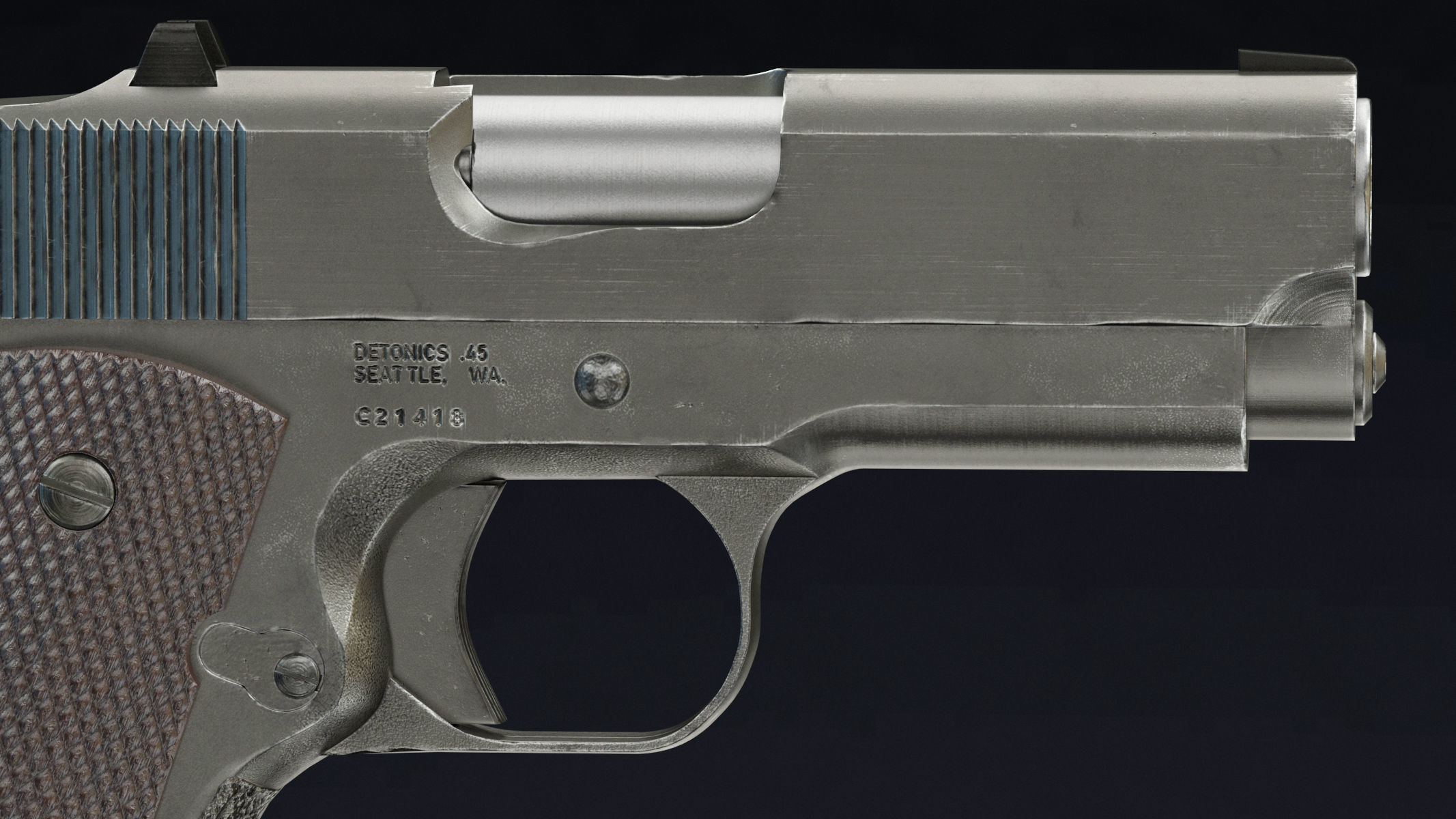 Detonics Combat Master Low Poly Low-poly 3D model_5