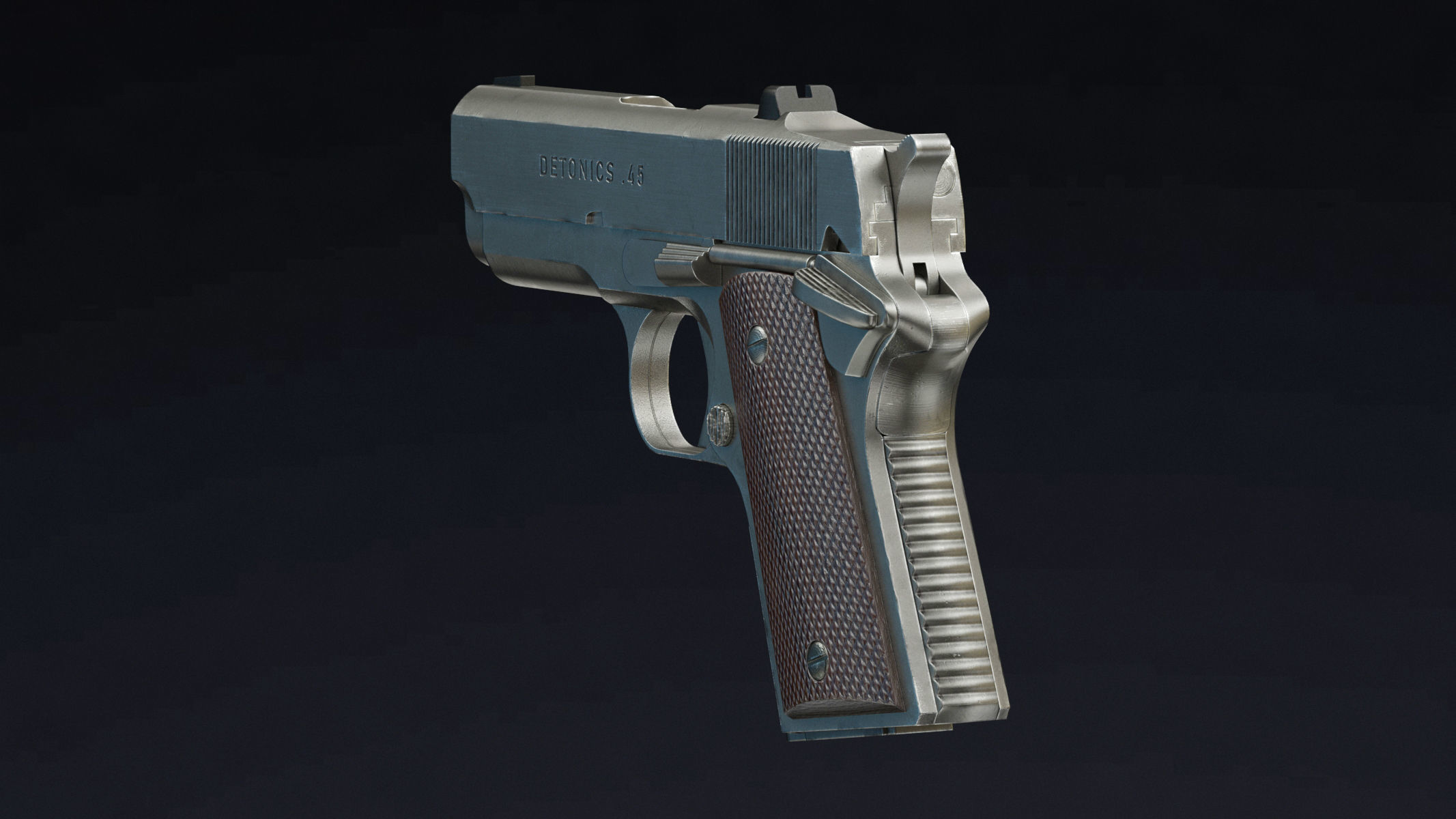 Detonics Combat Master Low Poly Low-poly 3D model_2