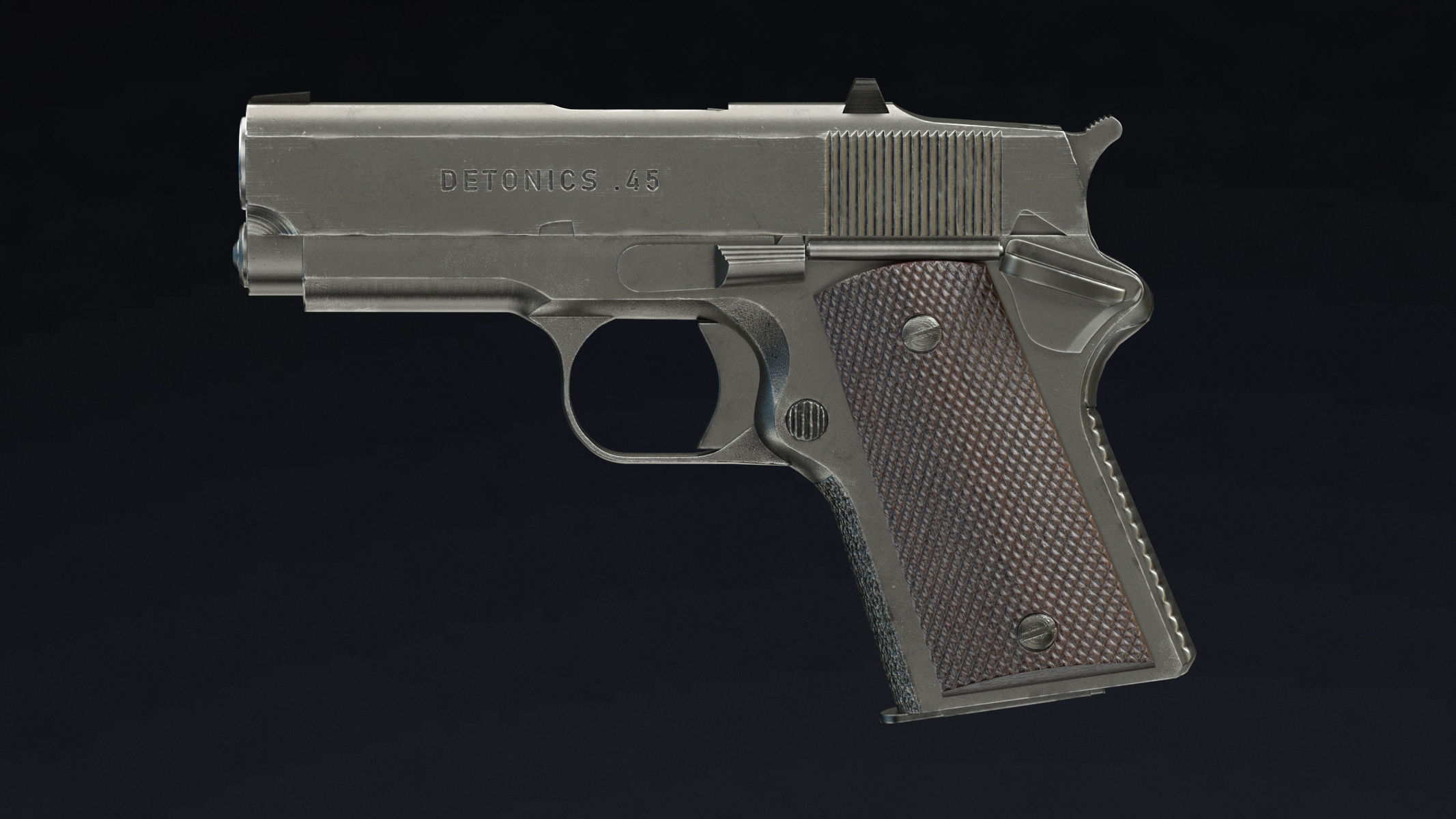 Detonics Combat Master Low Poly Low-poly 3D model_3