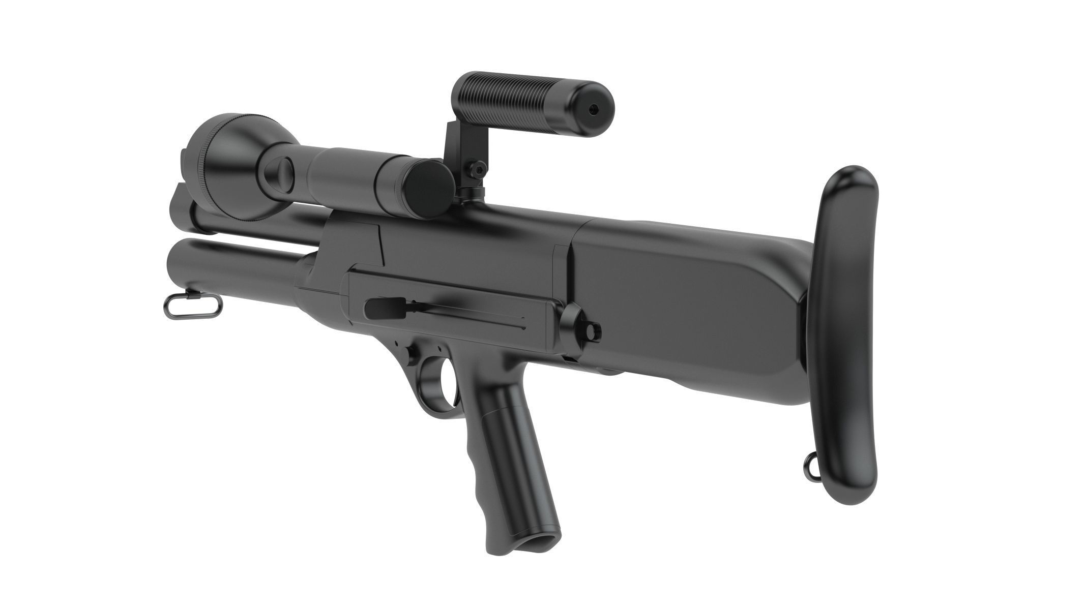 High Standard Model 10 3D model_2