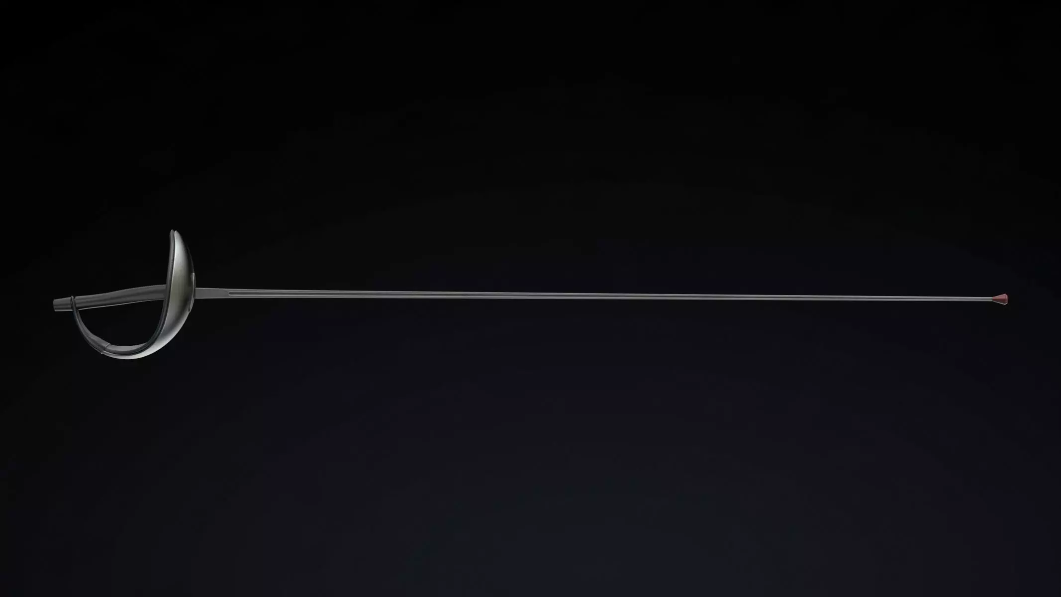 Sabre Sword Realistic Low-poly 3D model_0