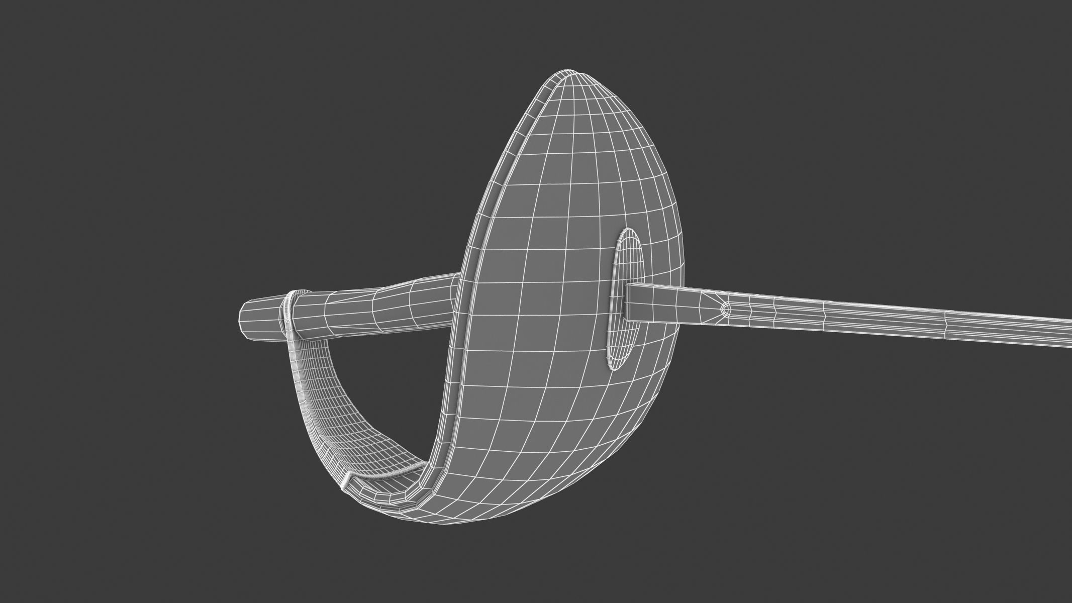 Sabre Sword Realistic Low-poly 3D model_9