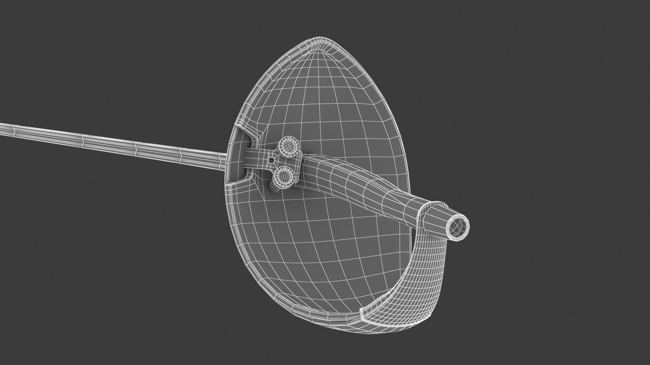 Sabre Sword Realistic Low-poly 3D model_8