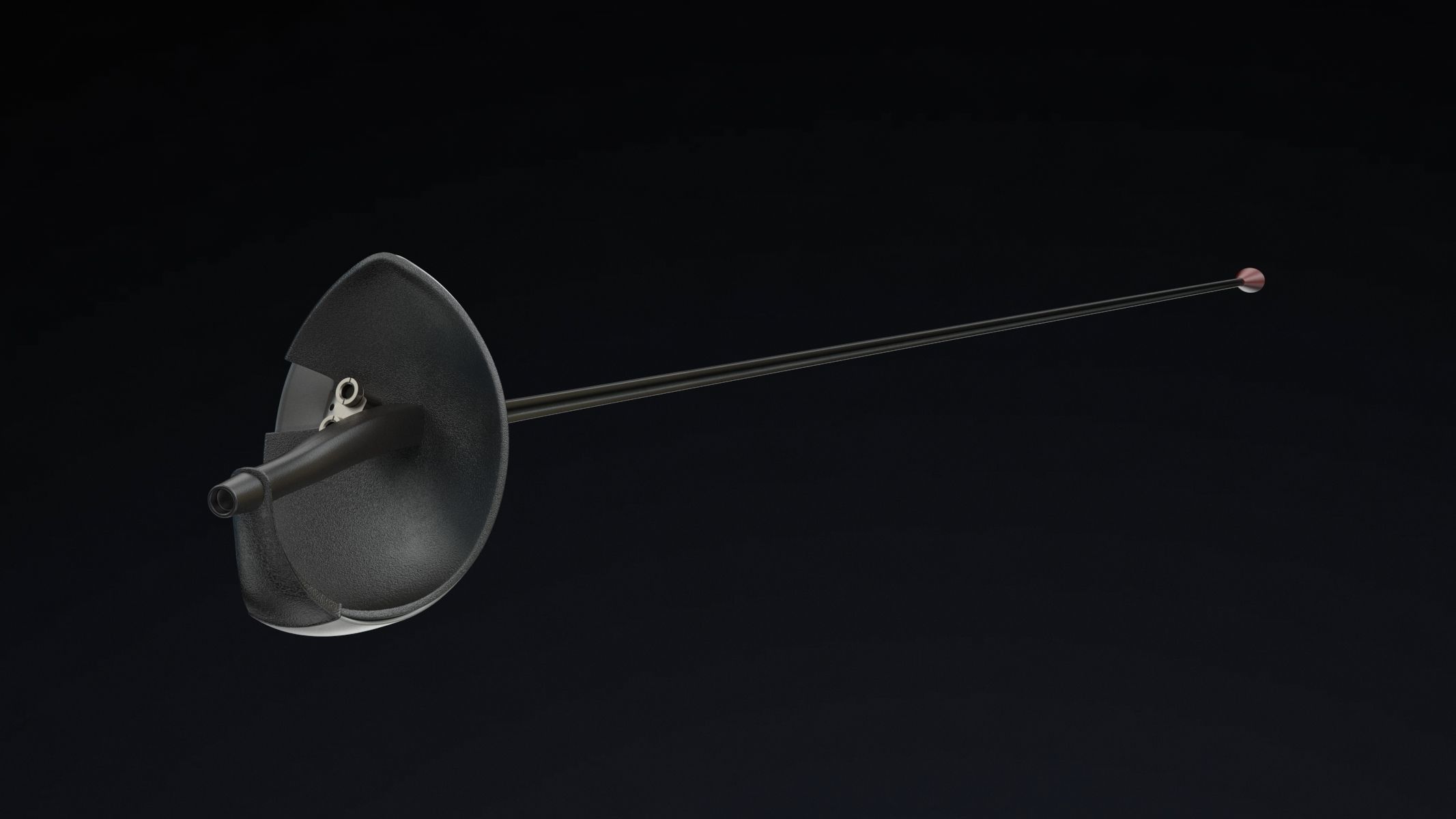 Sabre Sword Realistic Low-poly 3D model_1